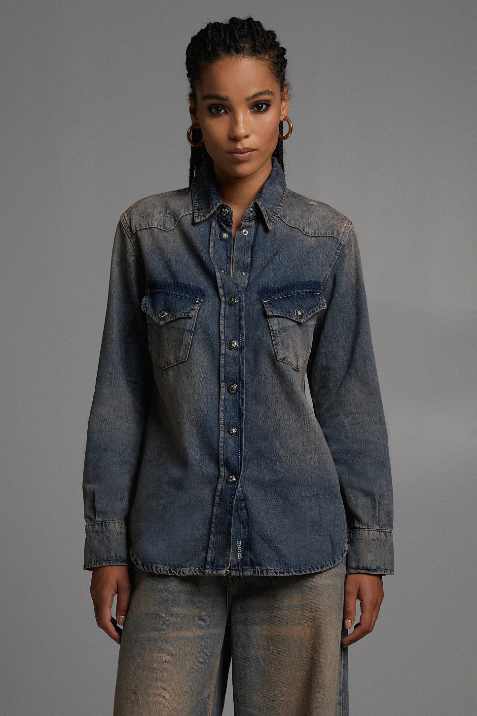 CAMISA DENIM DESGASTADA