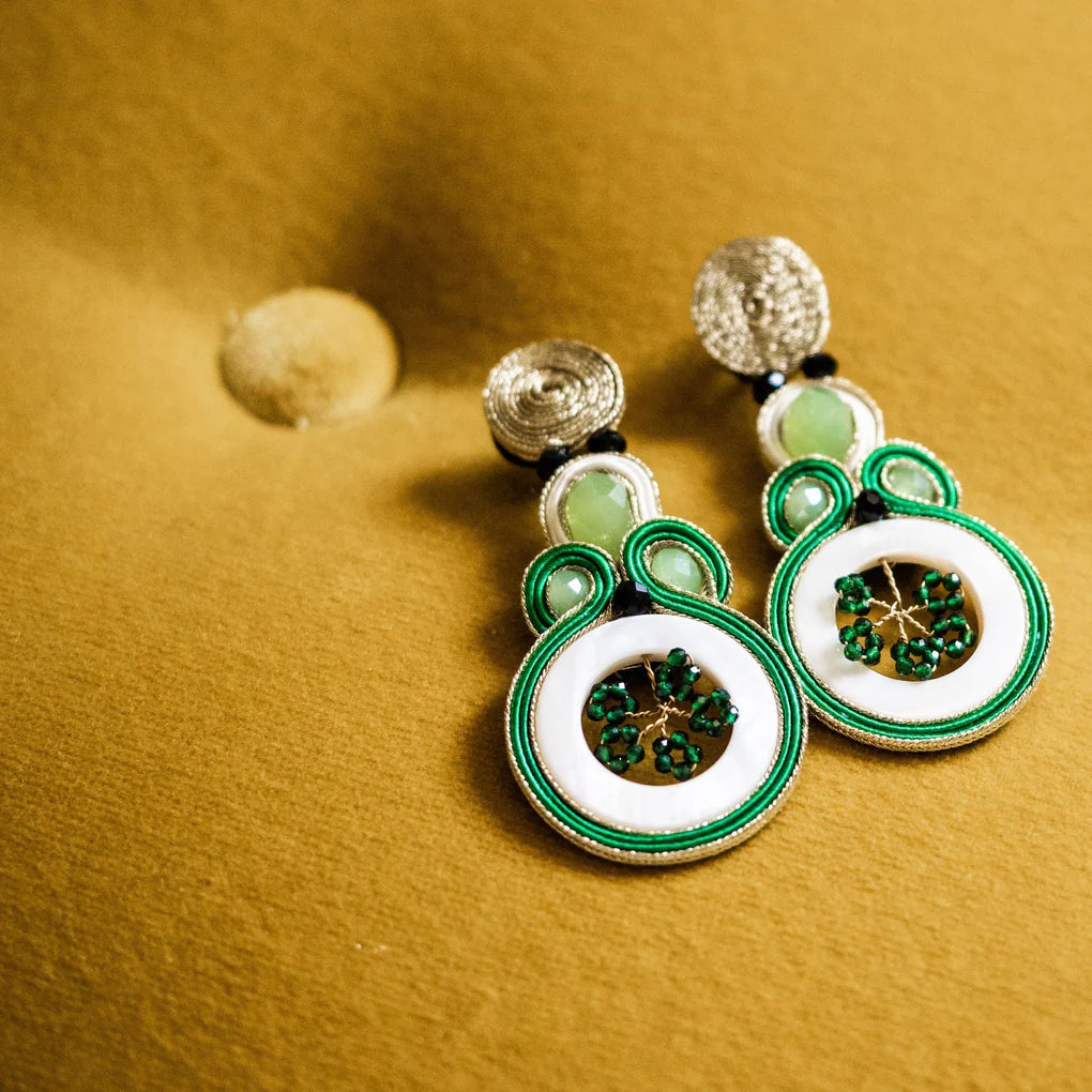 PENDIENTES GREEN BLOSSOM