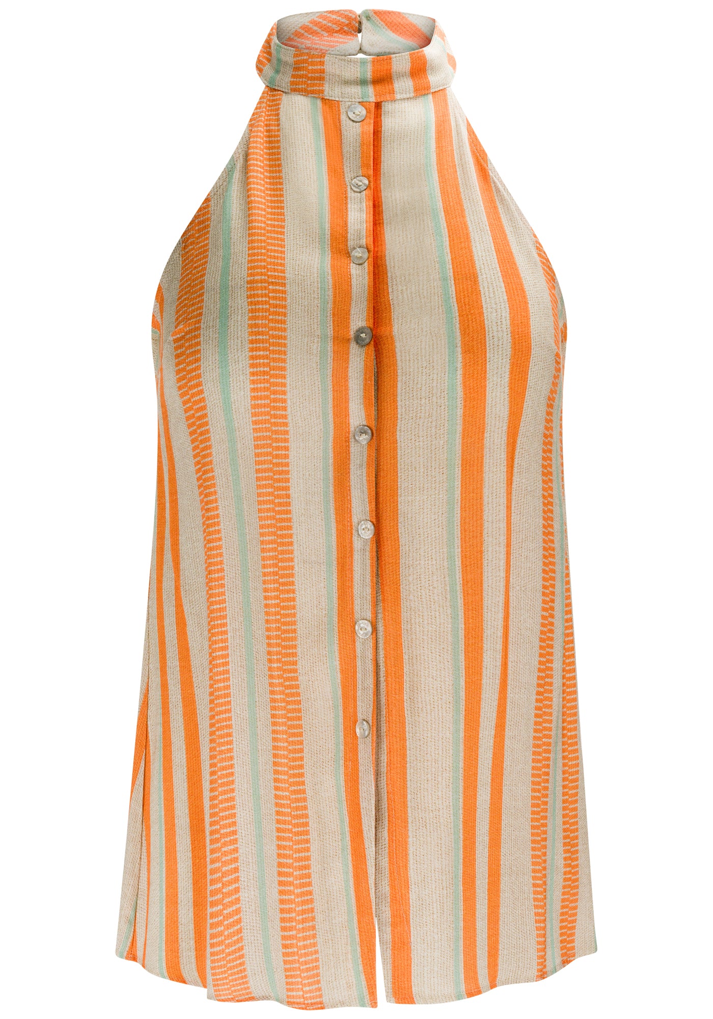 BLUSA ESTAMPADA CUELLO HALTER