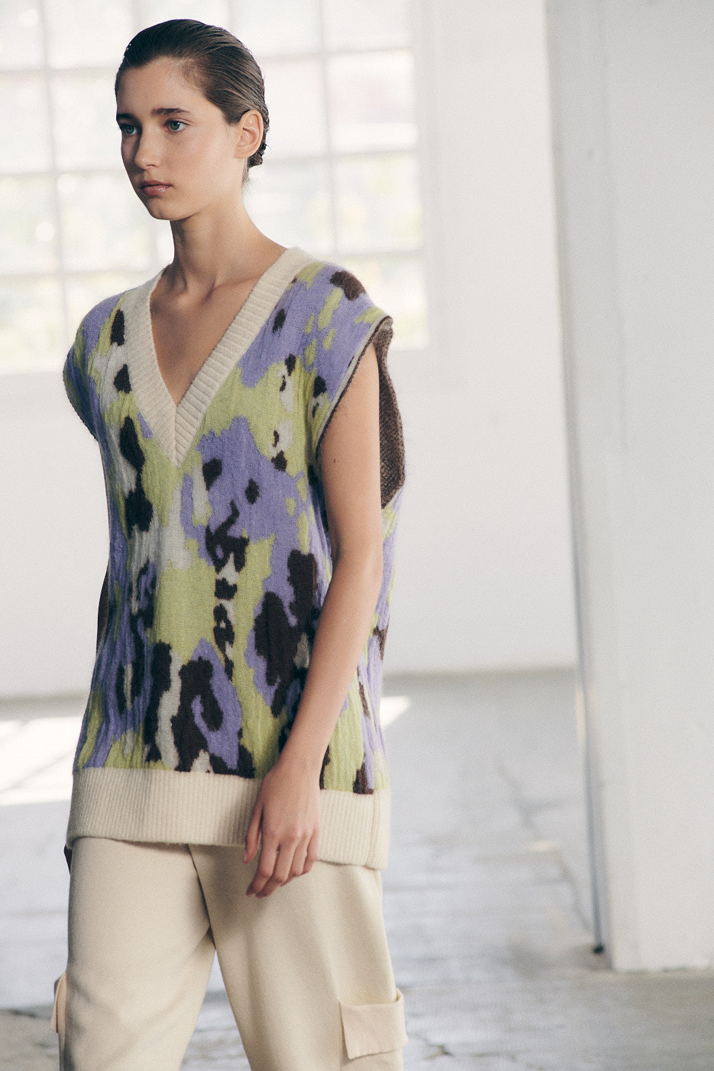 Chaleco Jacquard multicolor