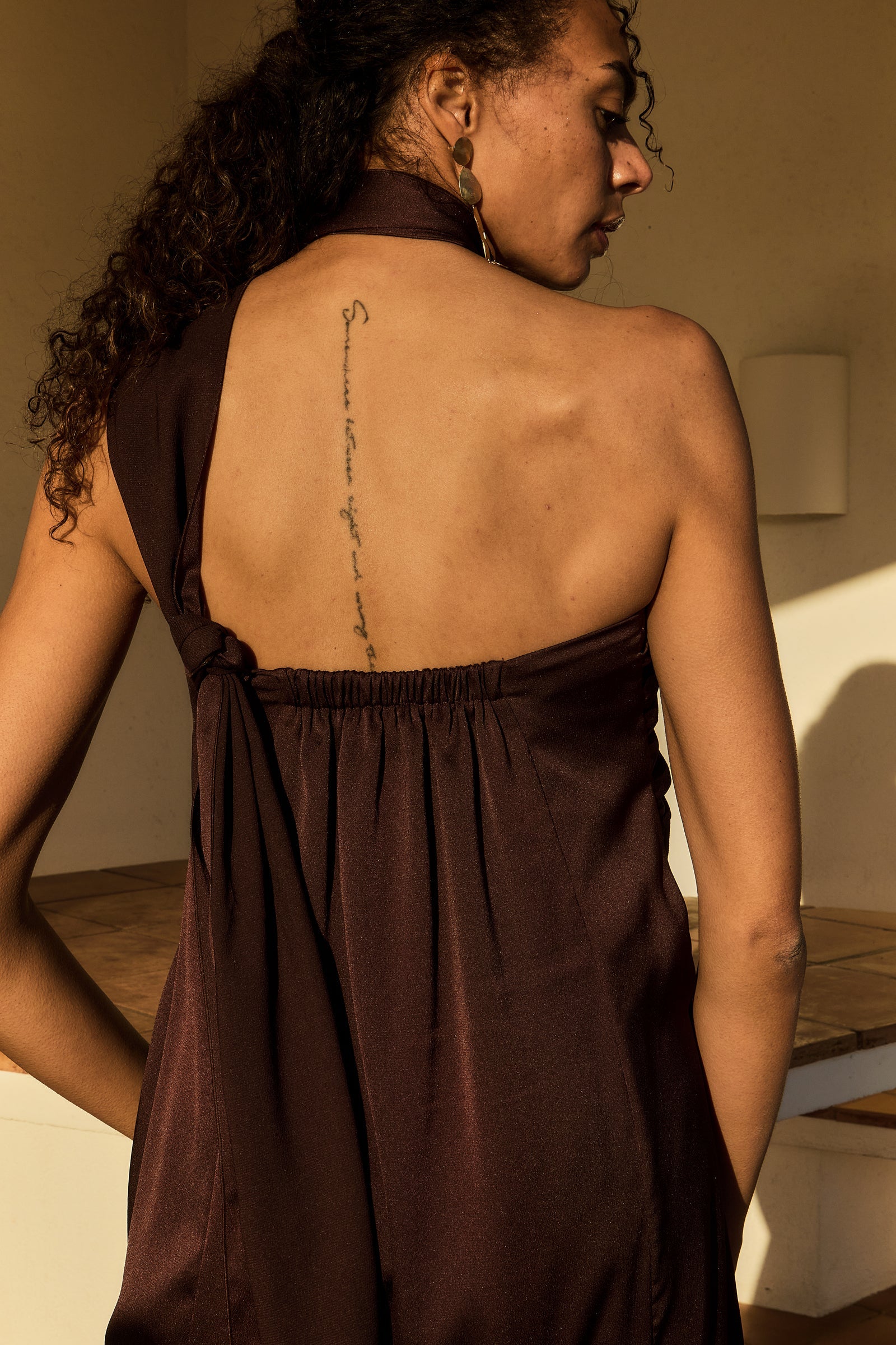 Vestido Conca Marrón