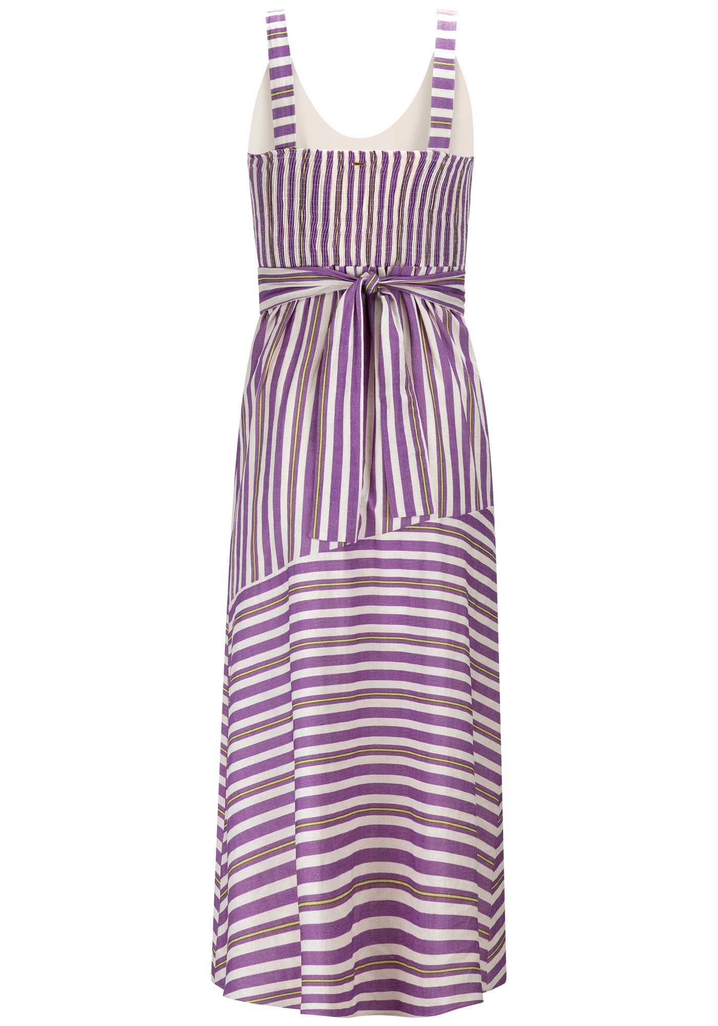 VESTIDO MIDI ESTAMPADO CON CINTURÓN