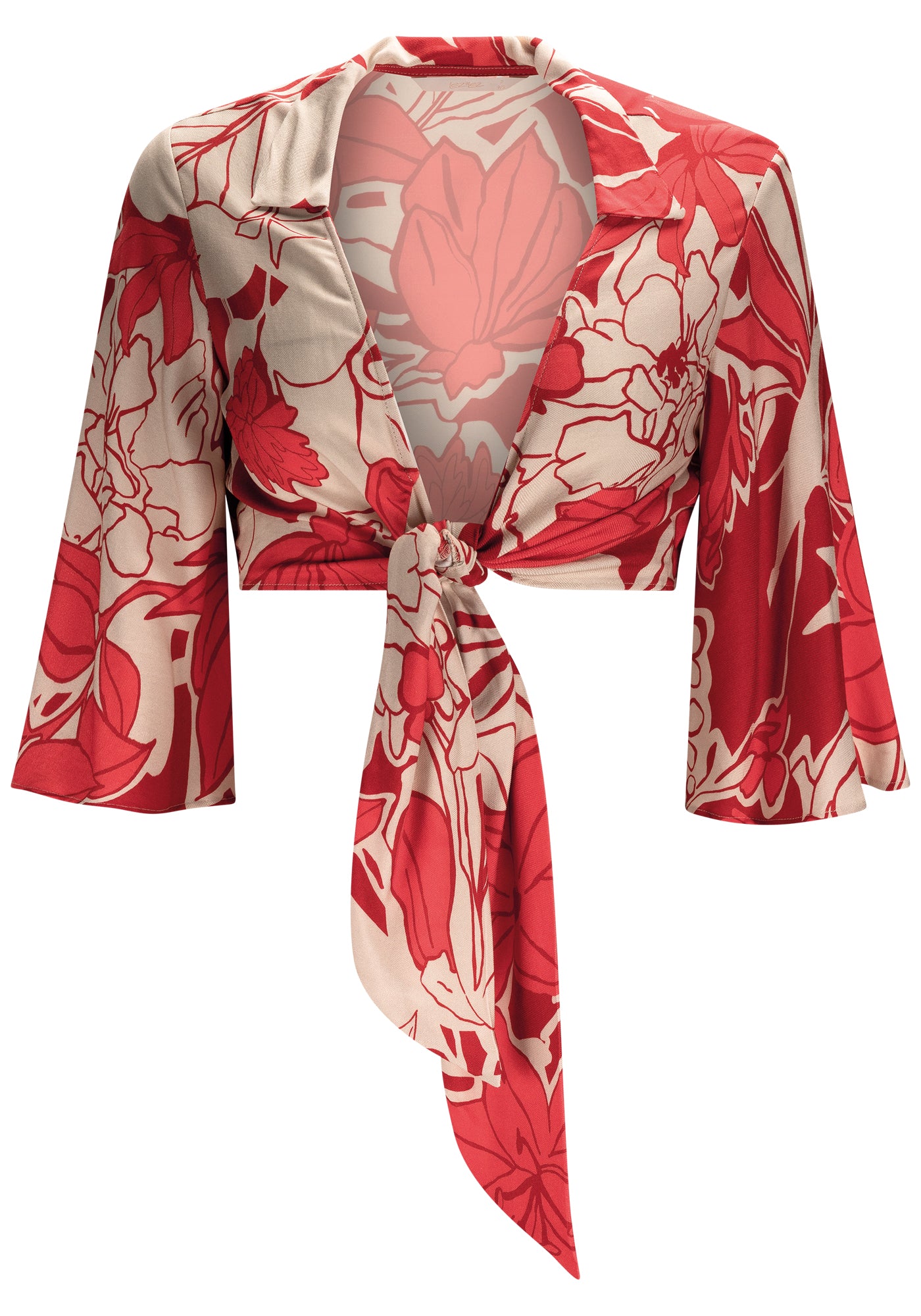 BLUSA CRUZADA ESTAMPADA