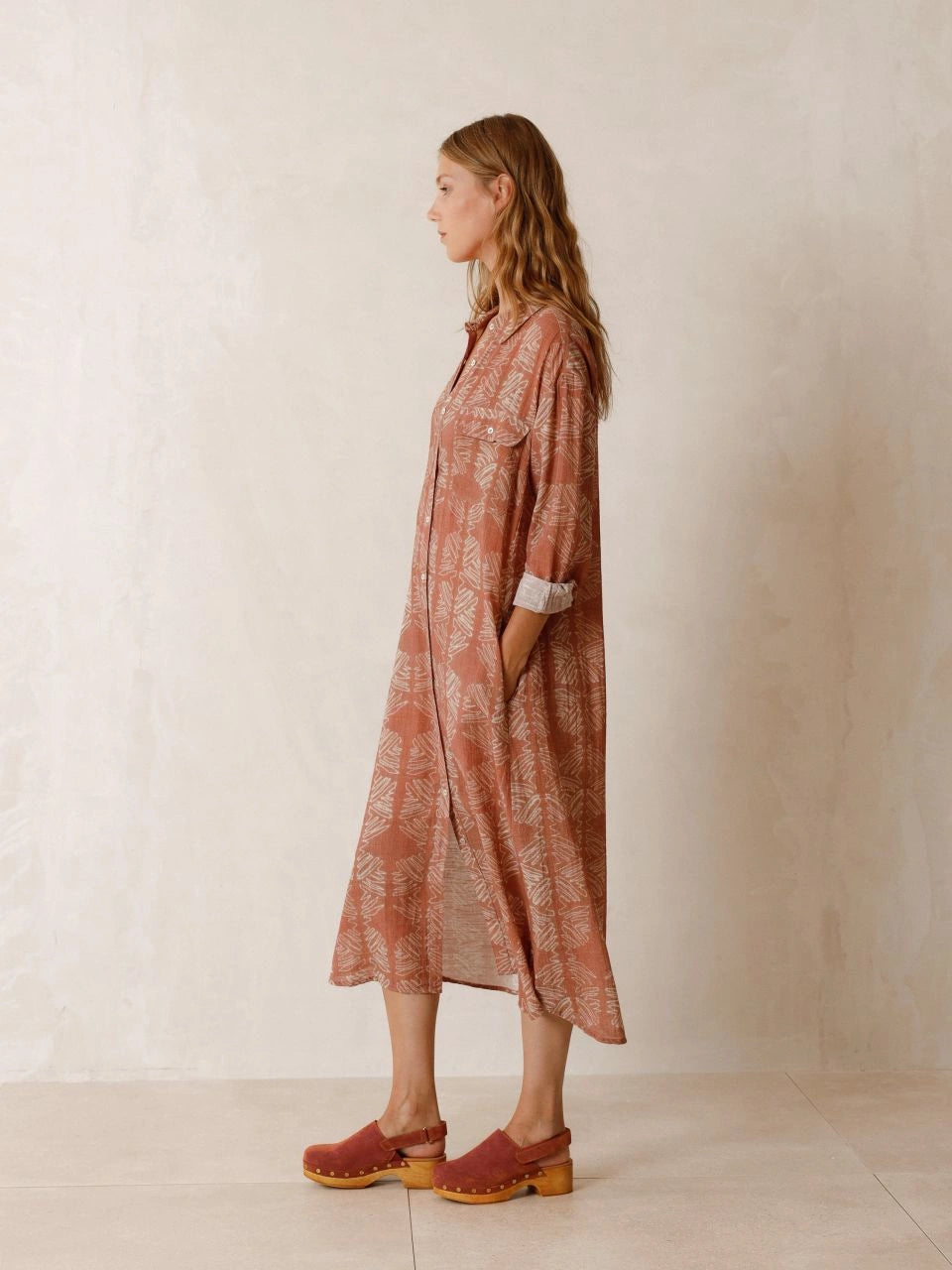 VESTIDO CAMISERO TEXTURA | INDI & COLD