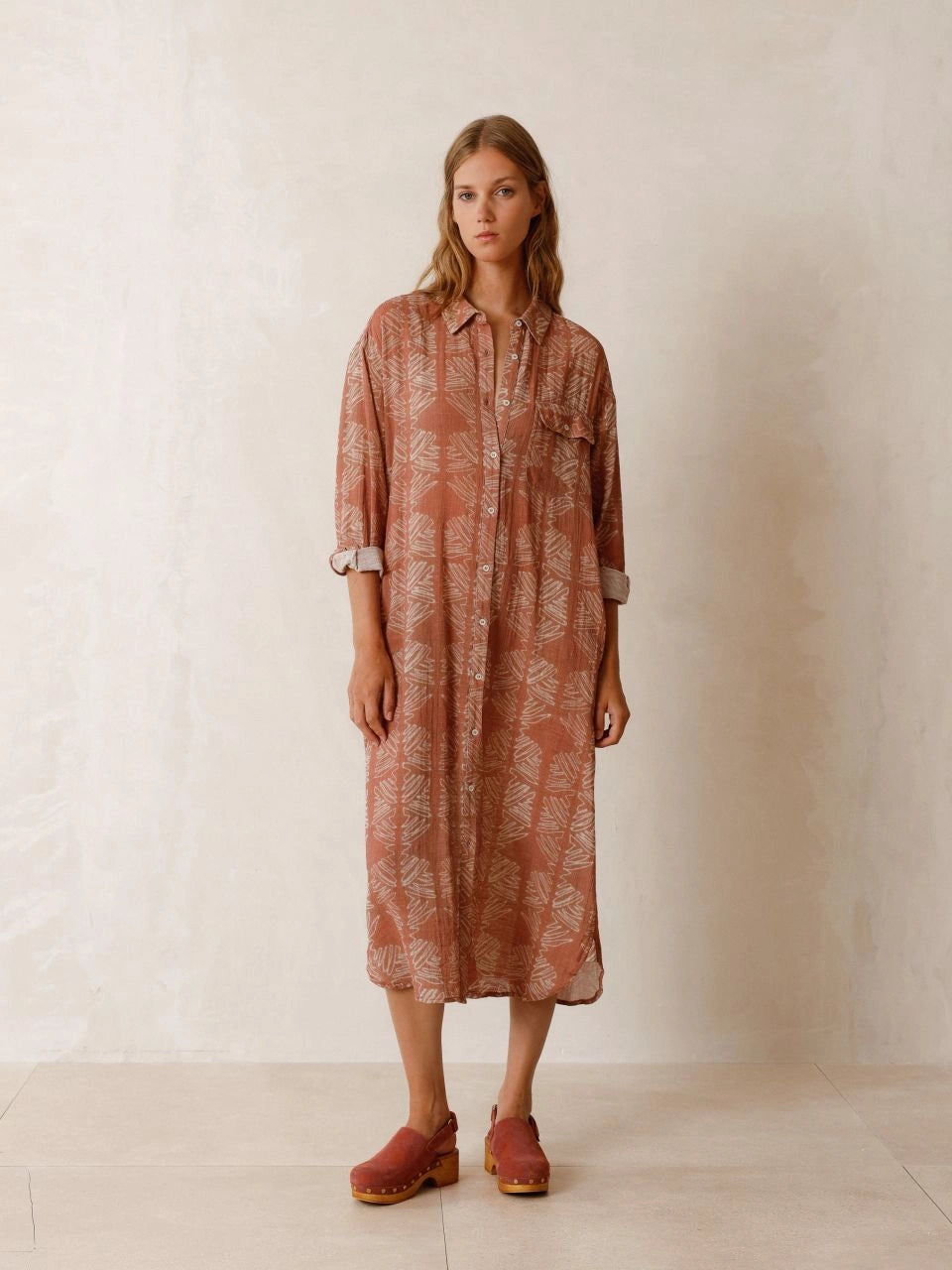 VESTIDO CAMISERO TEXTURA | INDI & COLD