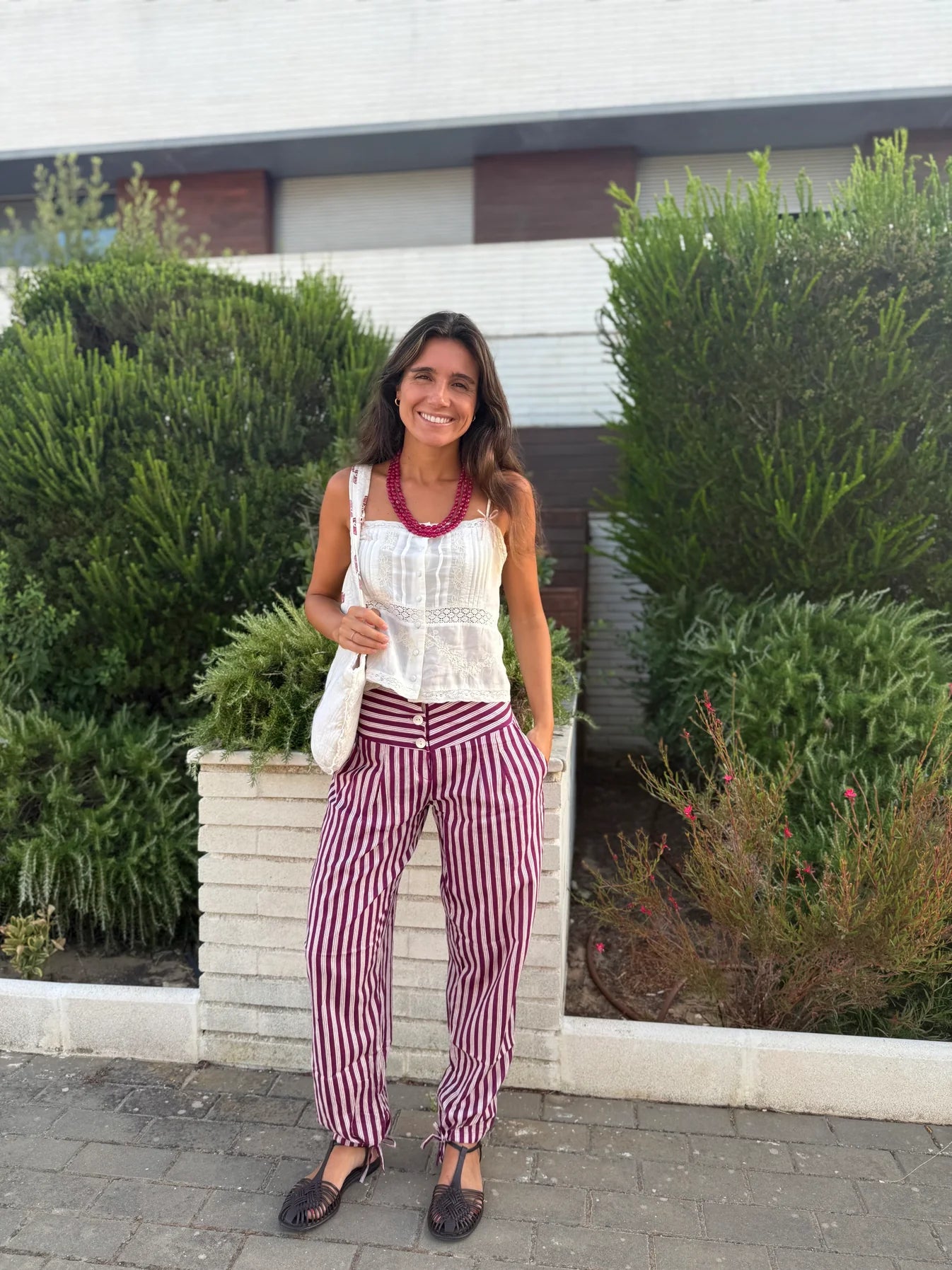 PANTALÓN RAYAS MORADO