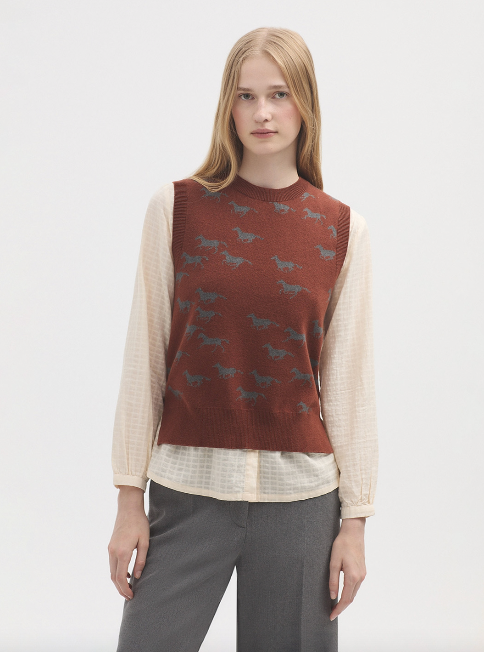 CHALECO JACQUARD CABALLOS