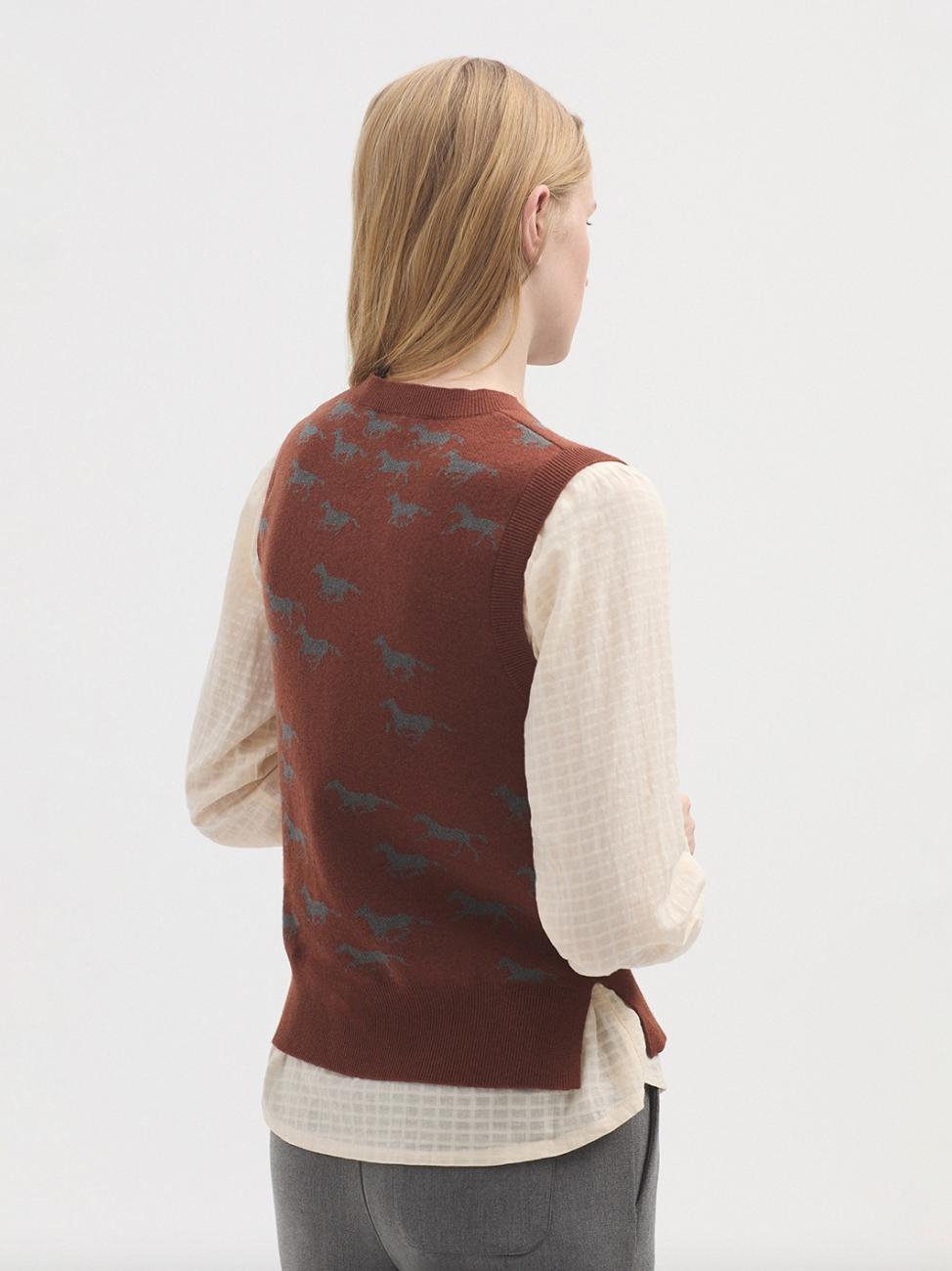 CHALECO JACQUARD CABALLOS