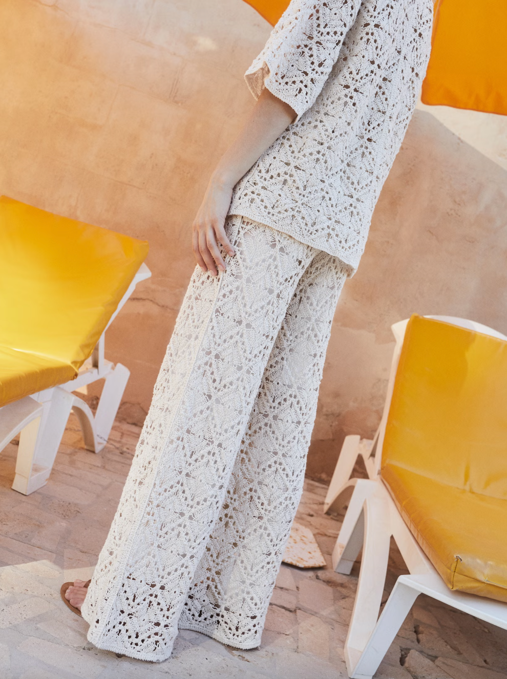 CHAQUETA MANGA CORTA CROCHET