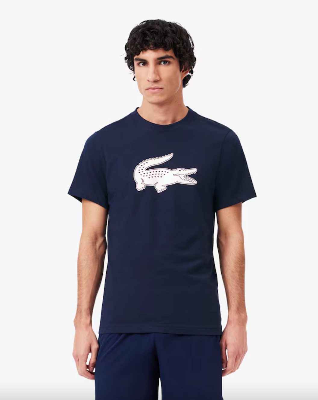 CAMISETA AZUL LOGO LACOSTE