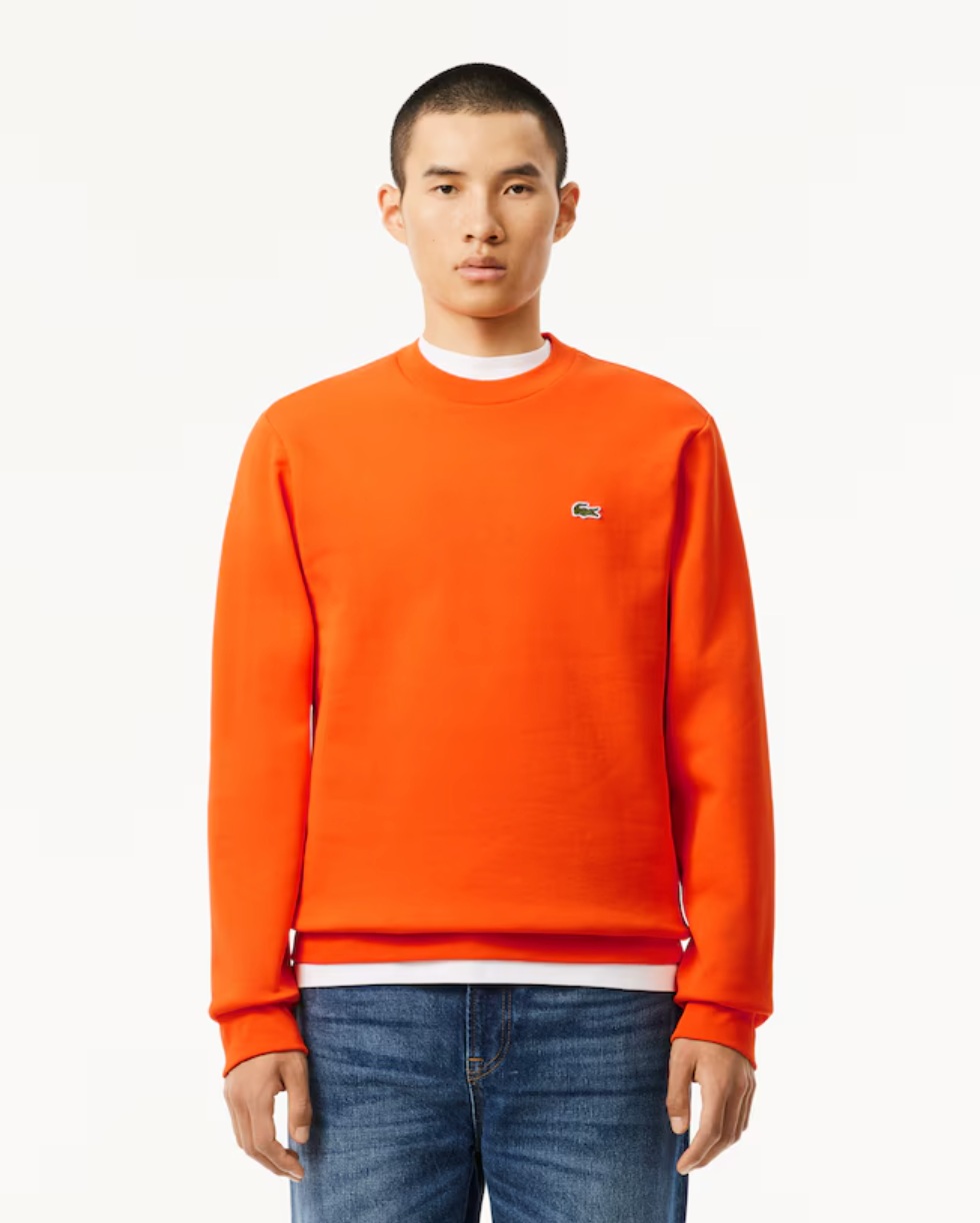 SUDADERA NARANJA DE CUELLO DE FELPA