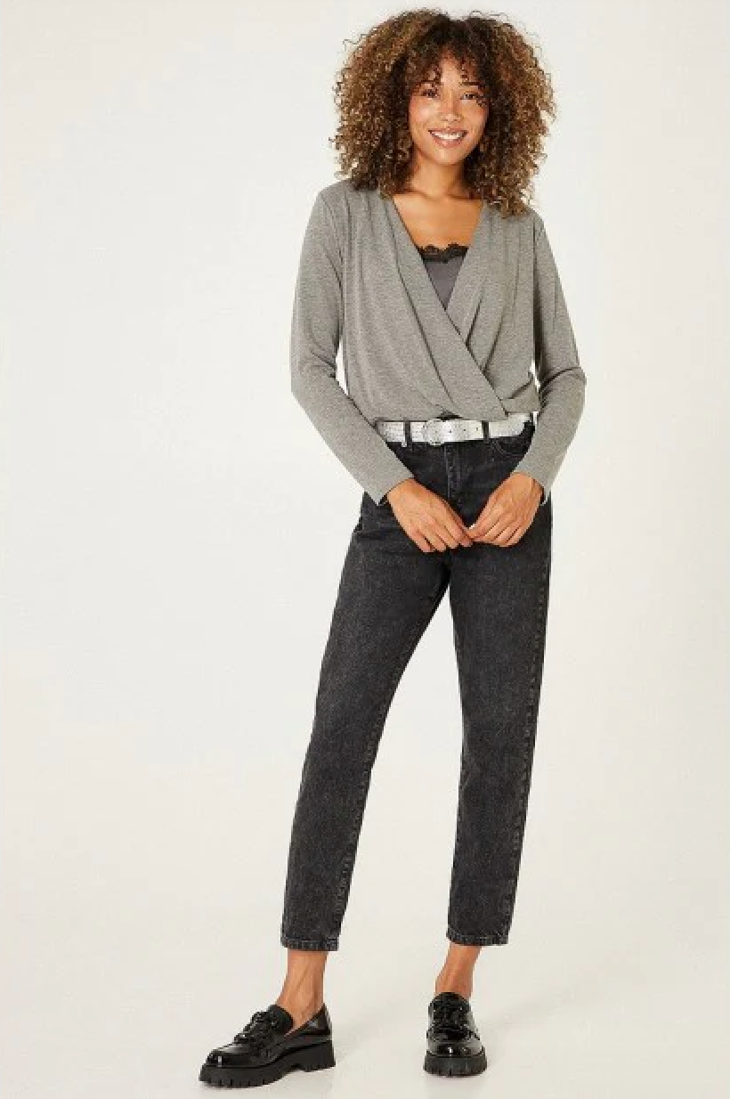 BLUSA CRUZADA CON TOP INTERIOR