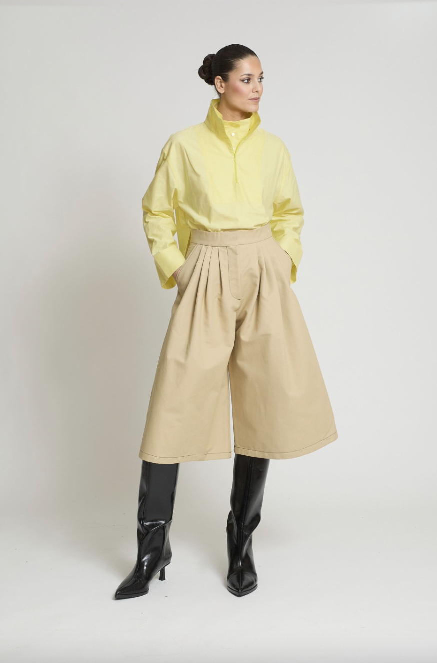 BERMUDA SAMURAY GABARDINA BEIGE