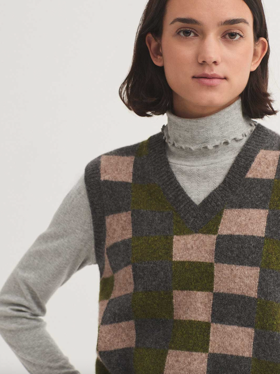CHALECO LAMBSWOOL CUADROS