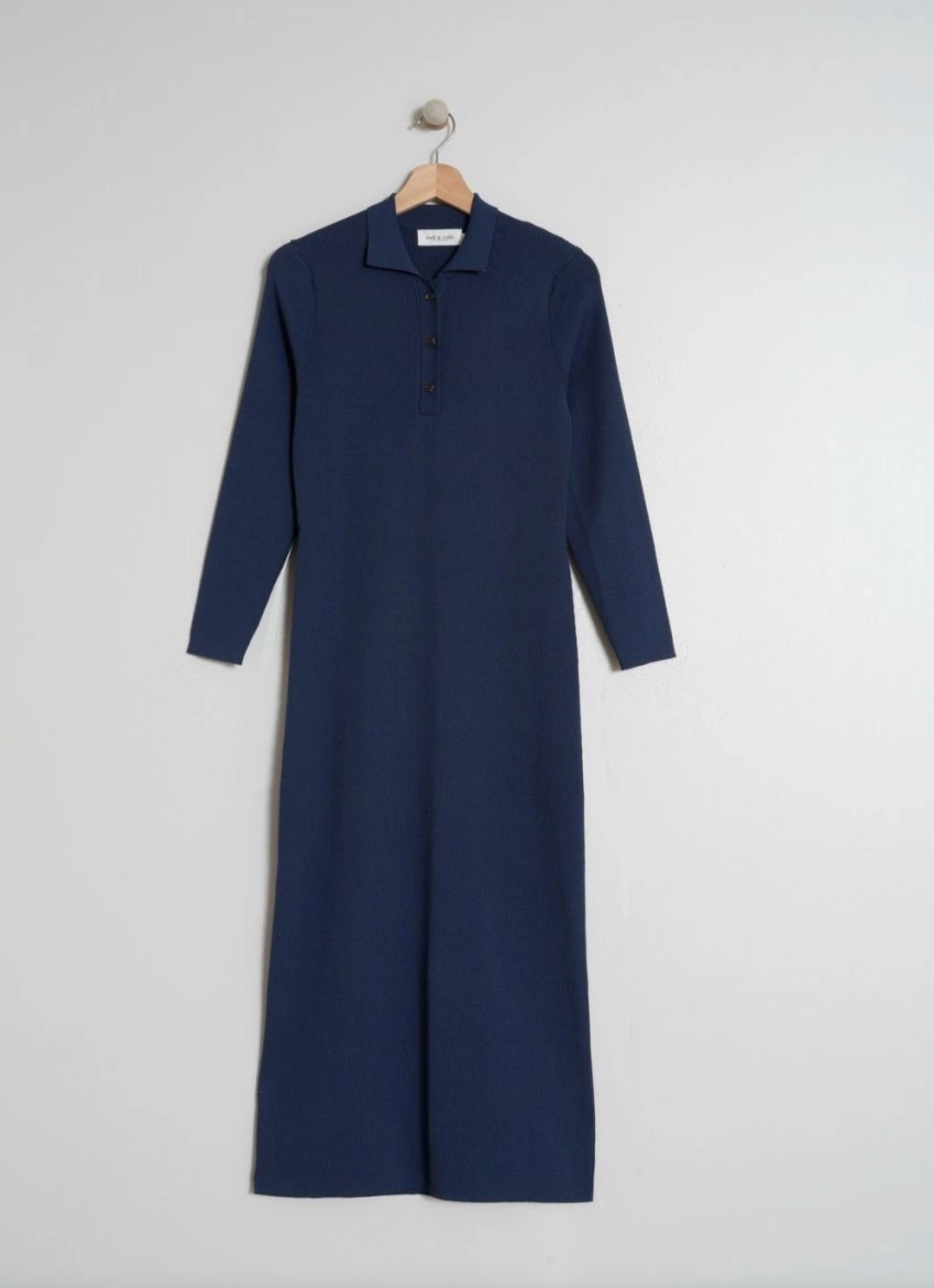 VESTIDO MAXI PUNTO AZUL