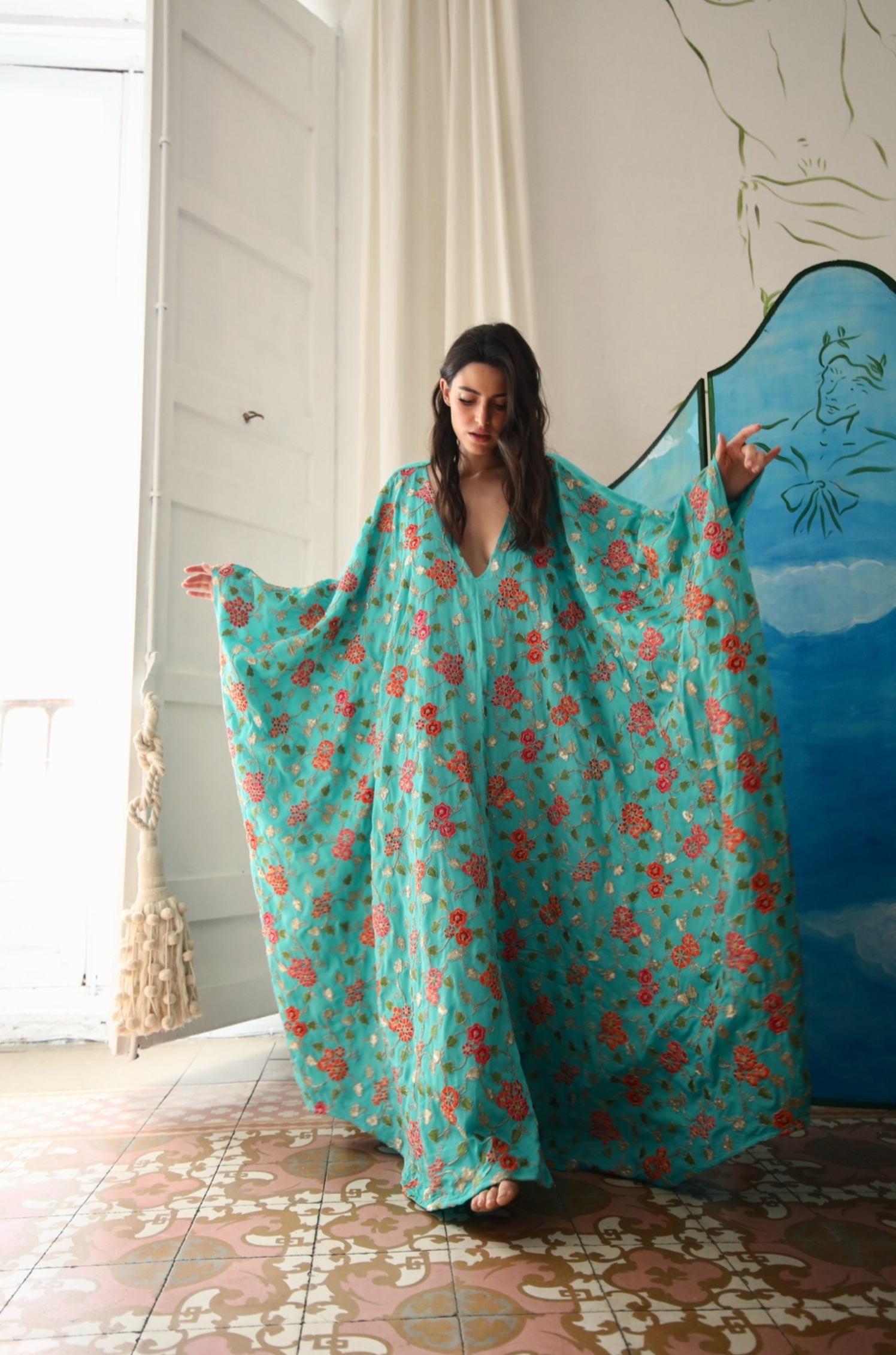 KAFTAN TURQUESA