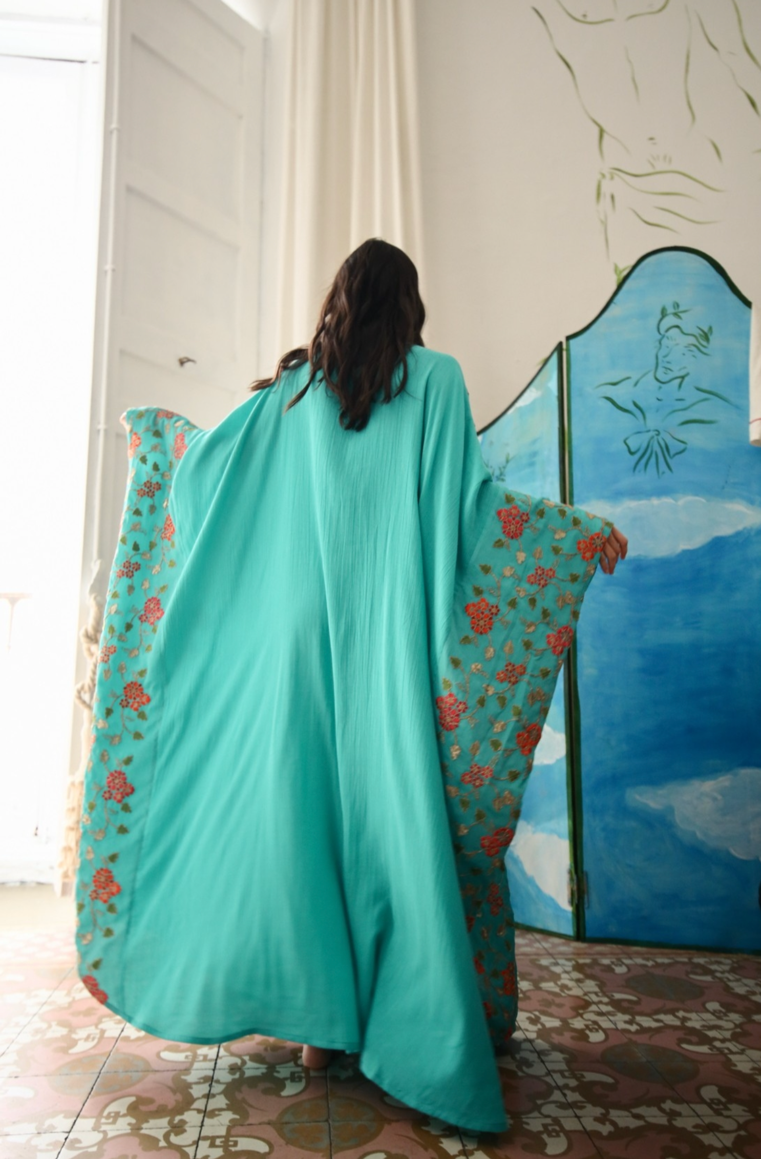 KAFTAN TURQUESA