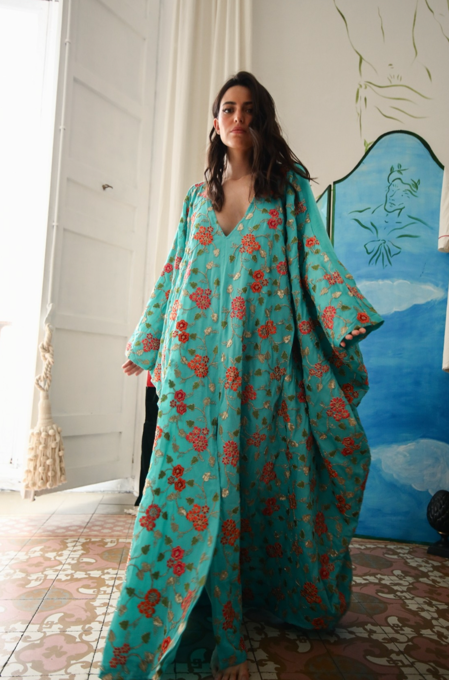 KAFTAN TURQUESA