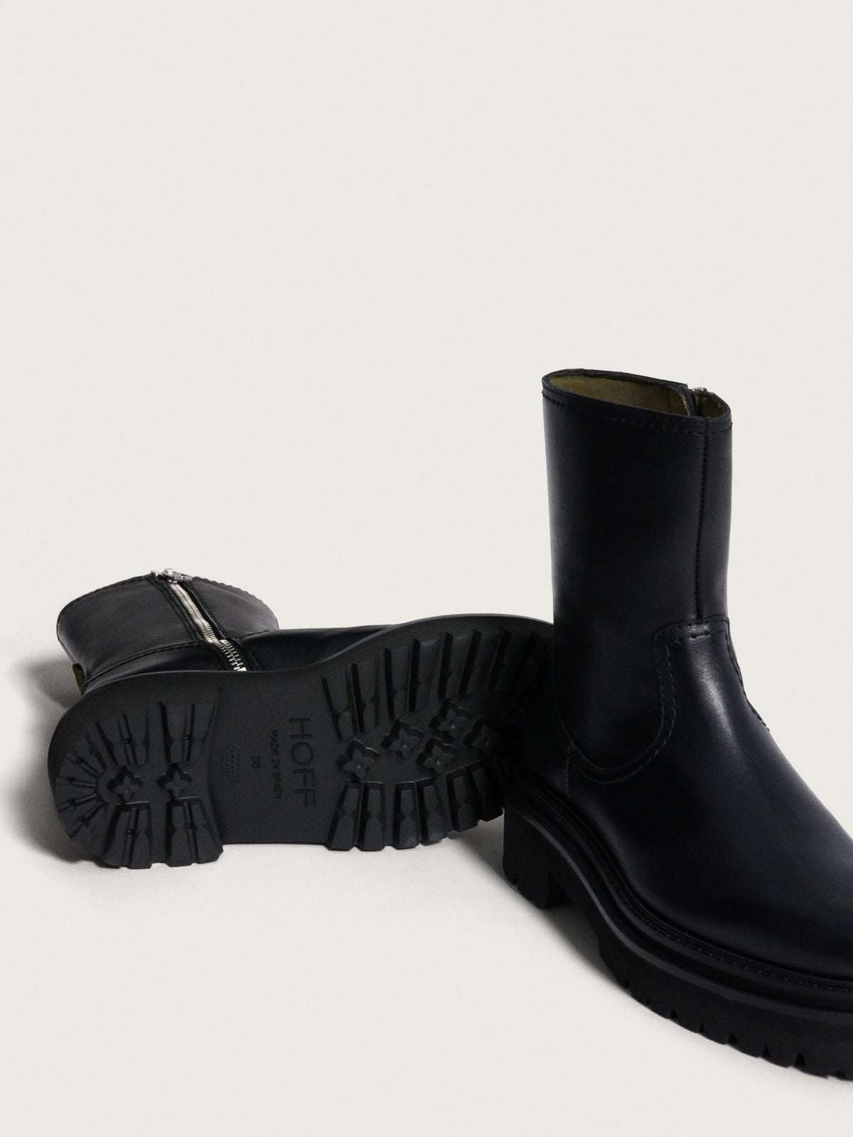 BOTA PIEL OFFICE NEGRA