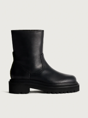 BOTA PIEL OFFICE NEGRA