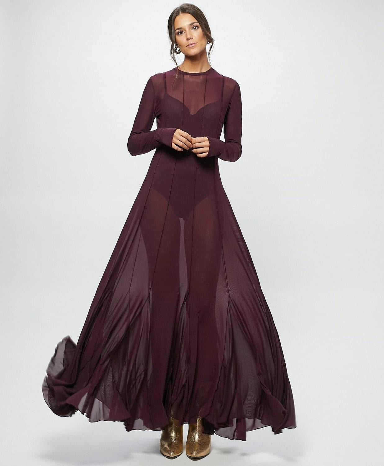 Vestido Tul Zaitegui Granate