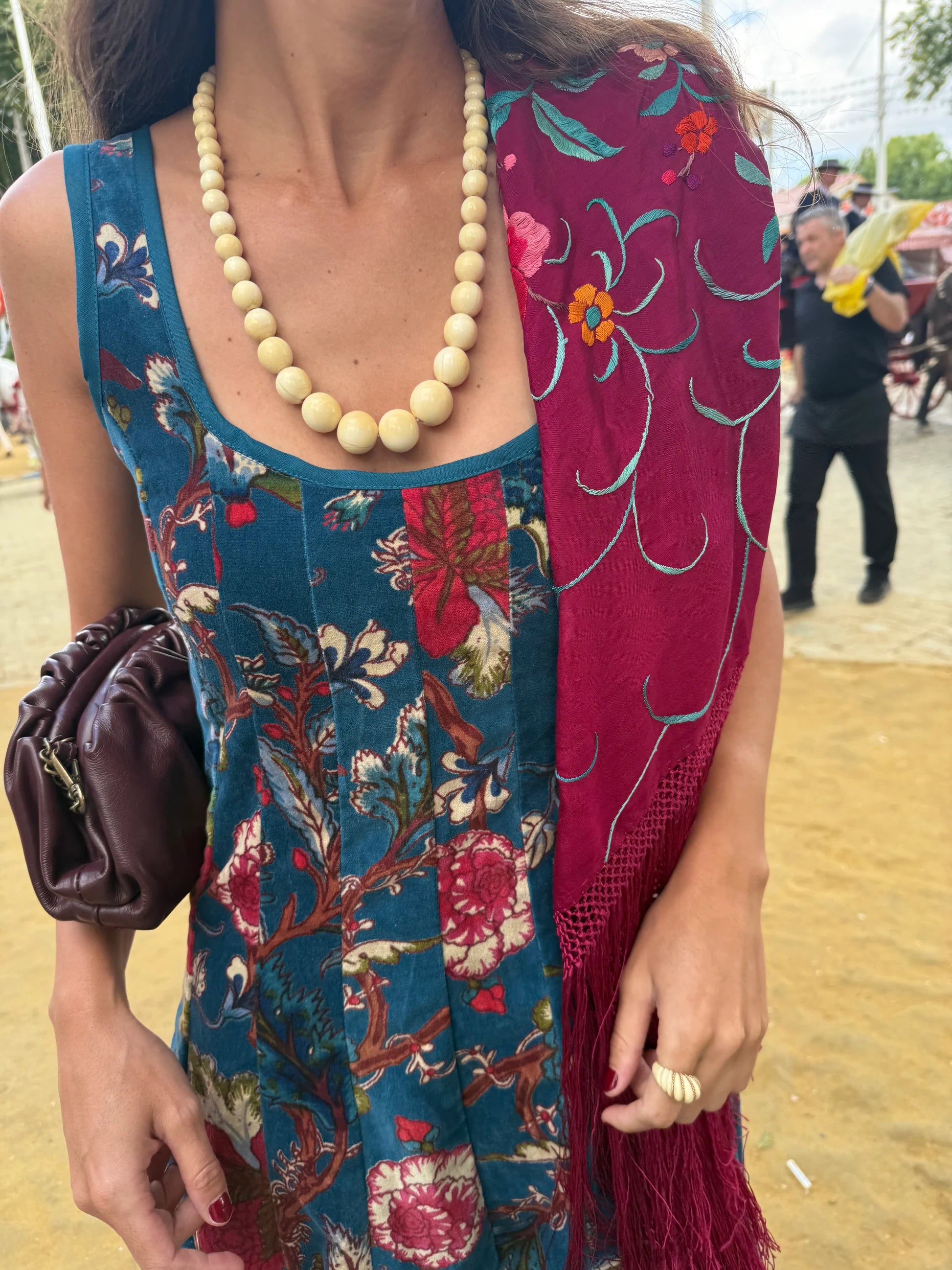 VESTIDO TERCIOPELO AZUL