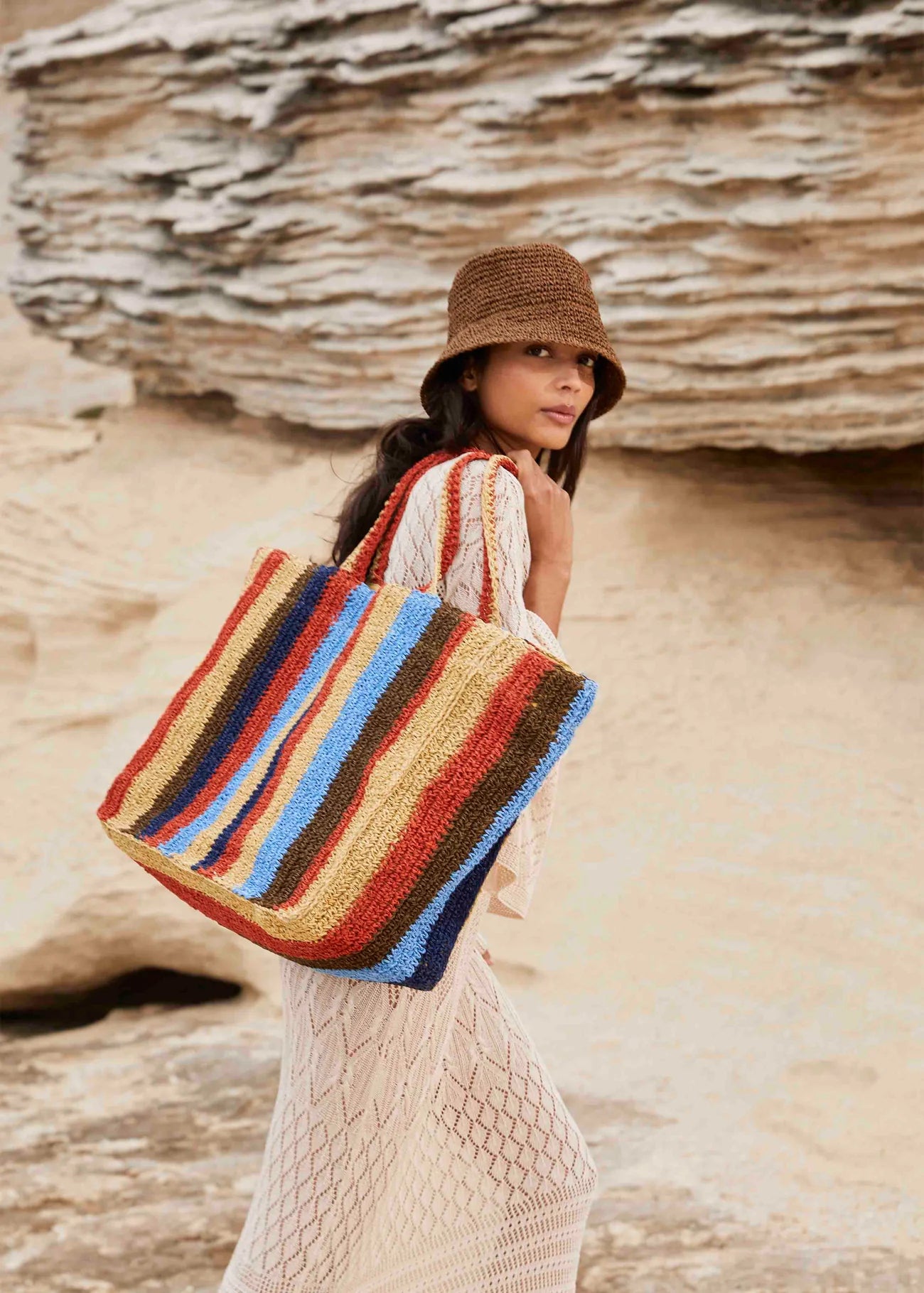 BOLSO DE RAFIA MULTICOLOR