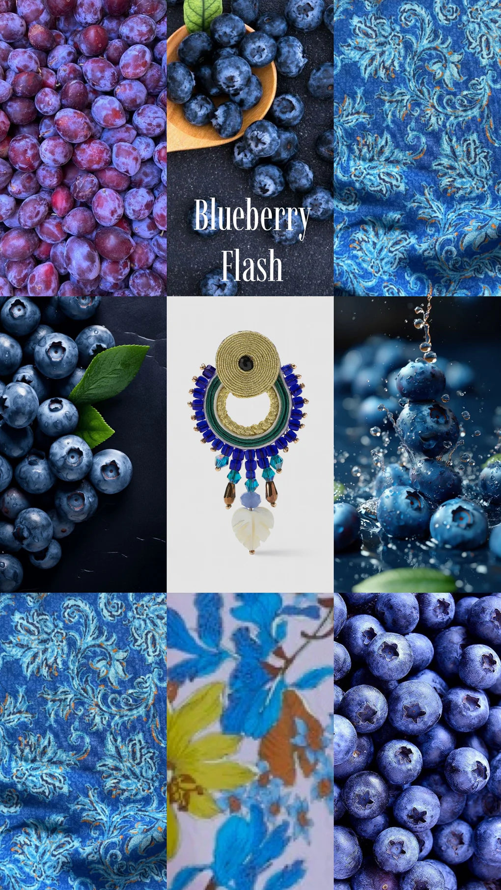 PENDIENTES BLUEBERRY FLASH