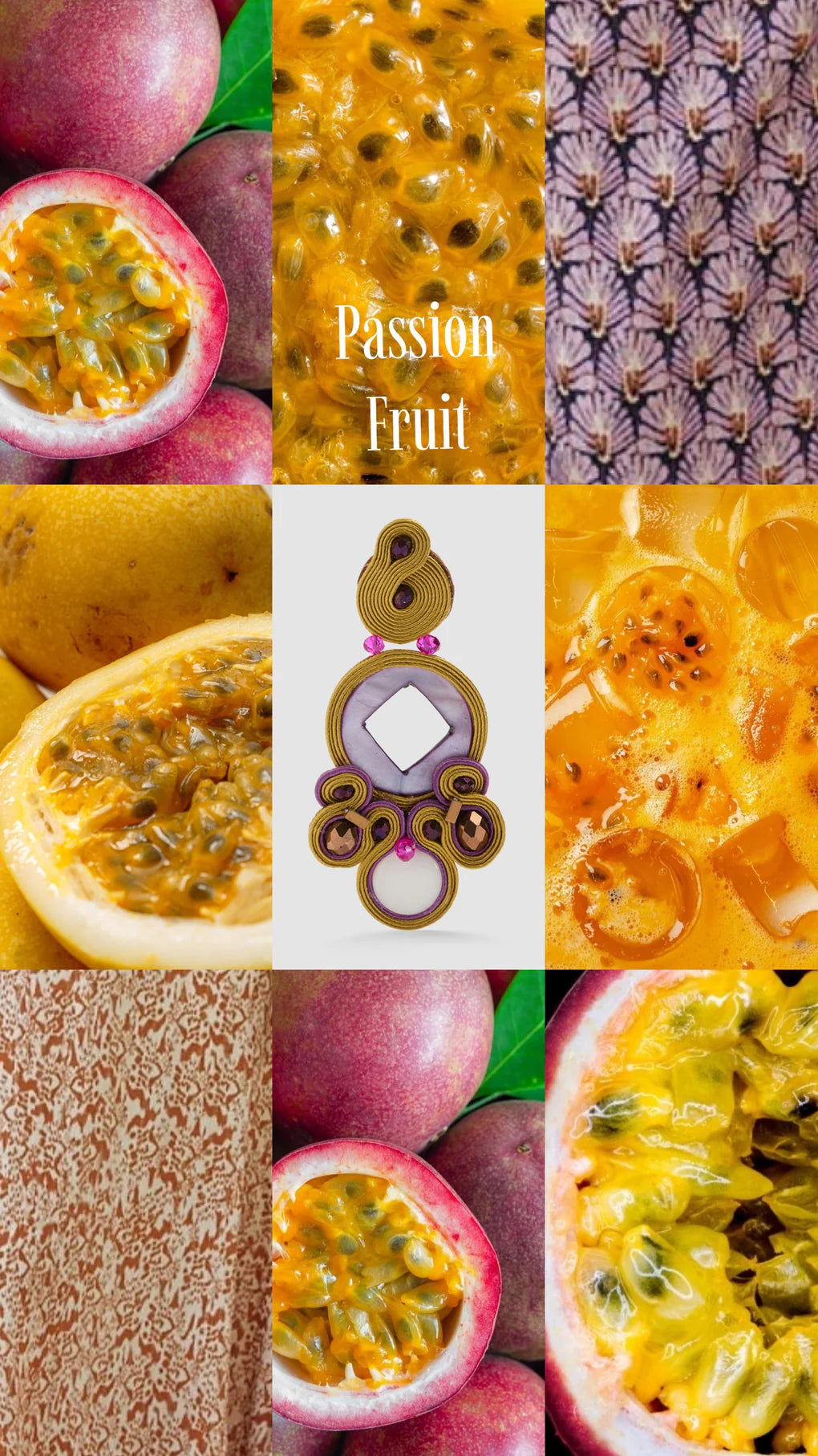 PENDIENTES PASSION FRUIT