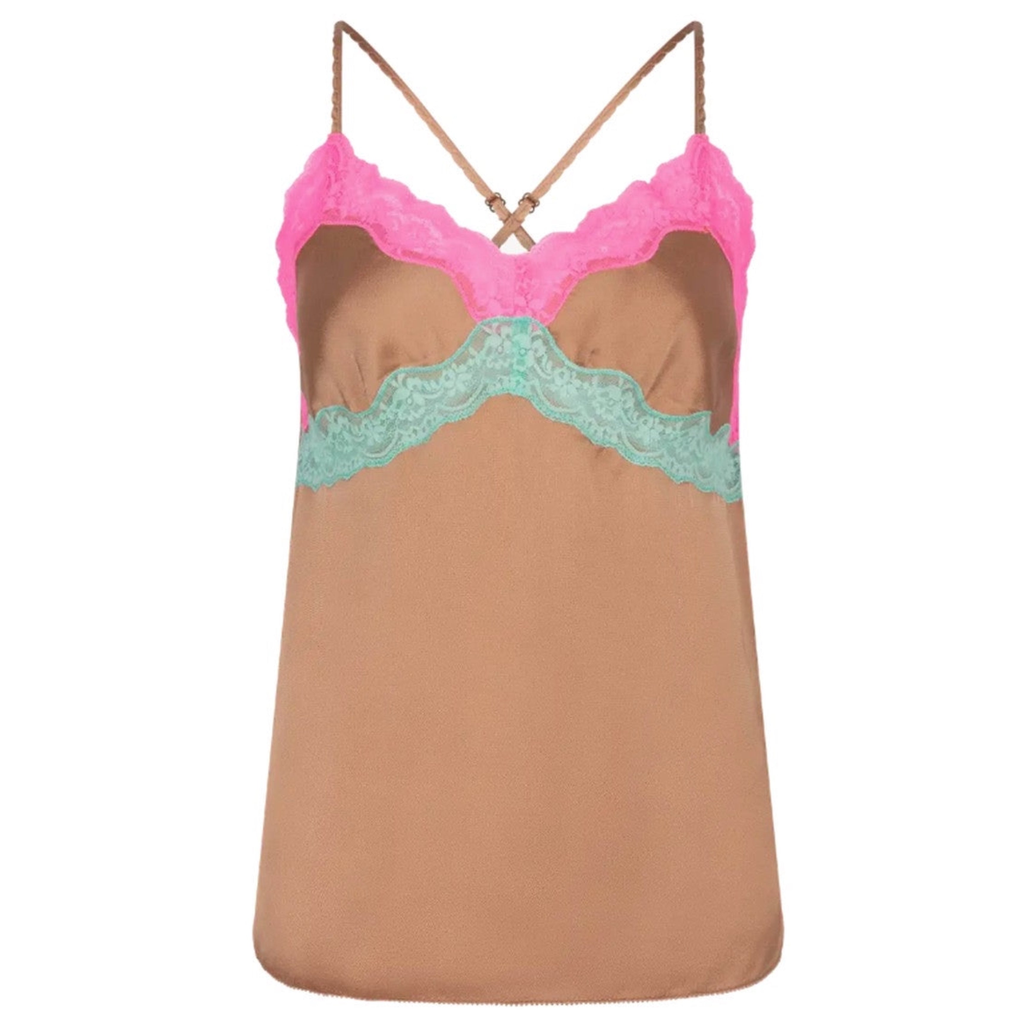 ELEGANTE TOP DE CAMISOLA PANDORA BROWN