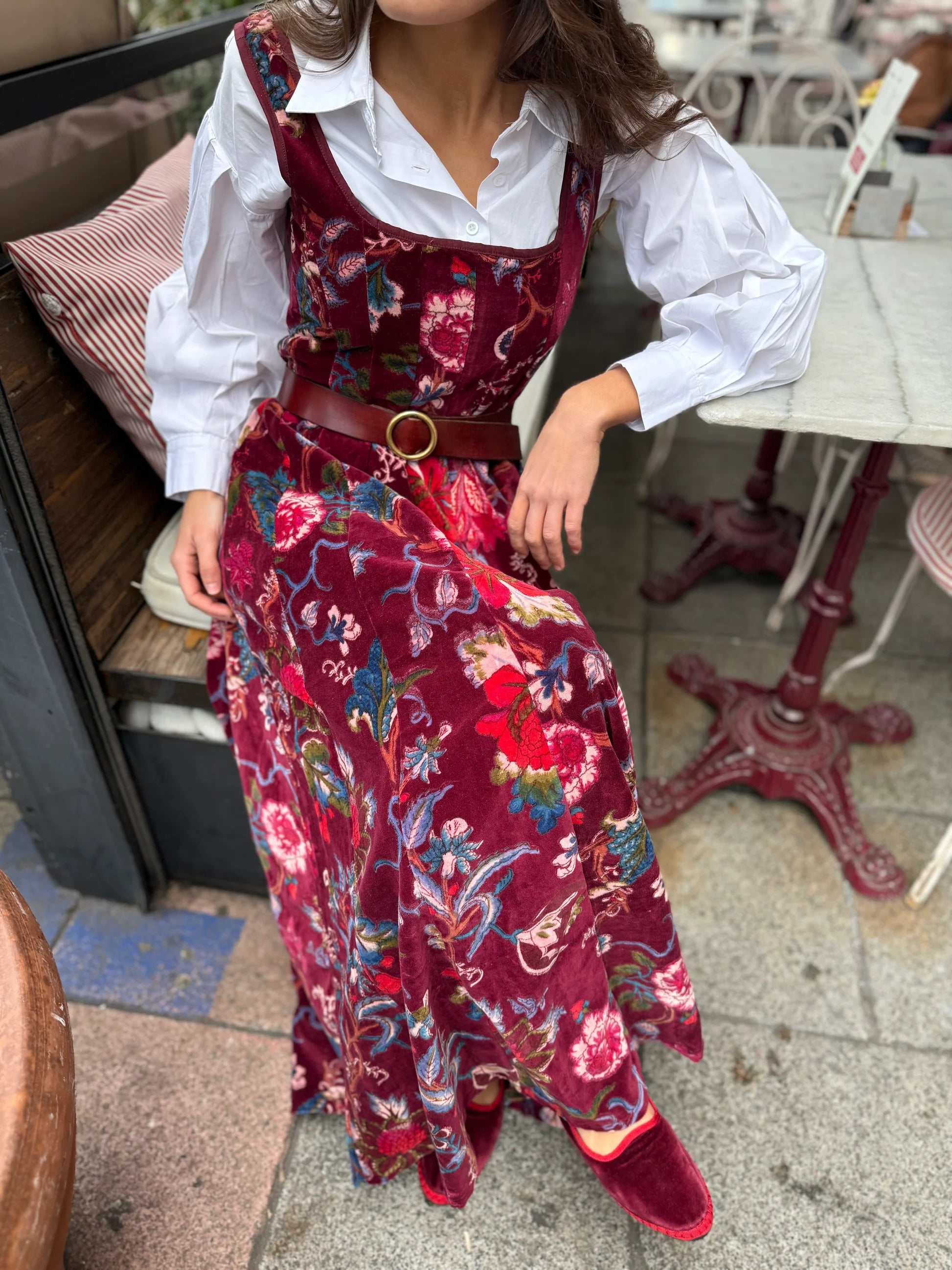 VESTIDO TERCIOPELO BERENJENA