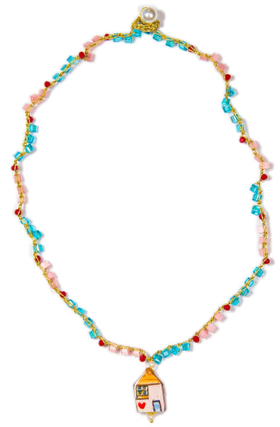Collar mediano de cerámica La casita