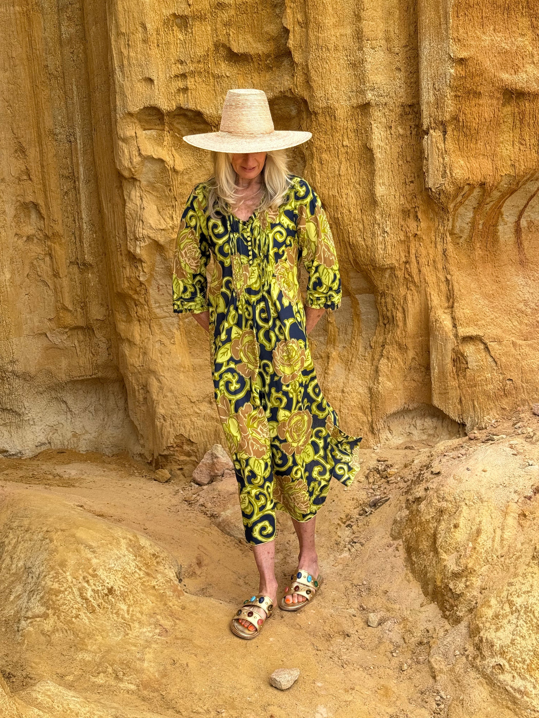 VESTIDO LONG POPPY SAN SEBASTIAN CITRINE