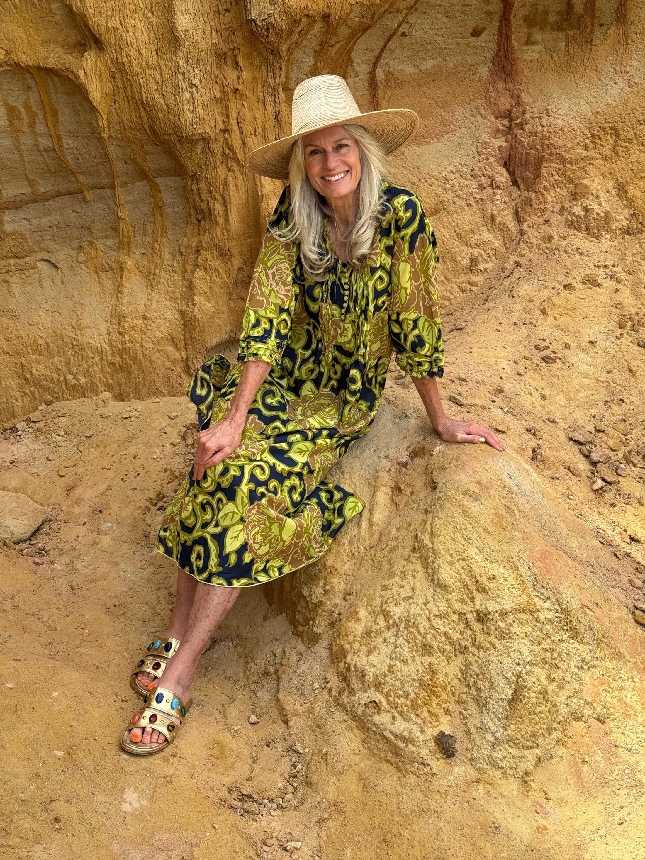 VESTIDO LONG POPPY SAN SEBASTIAN CITRINE