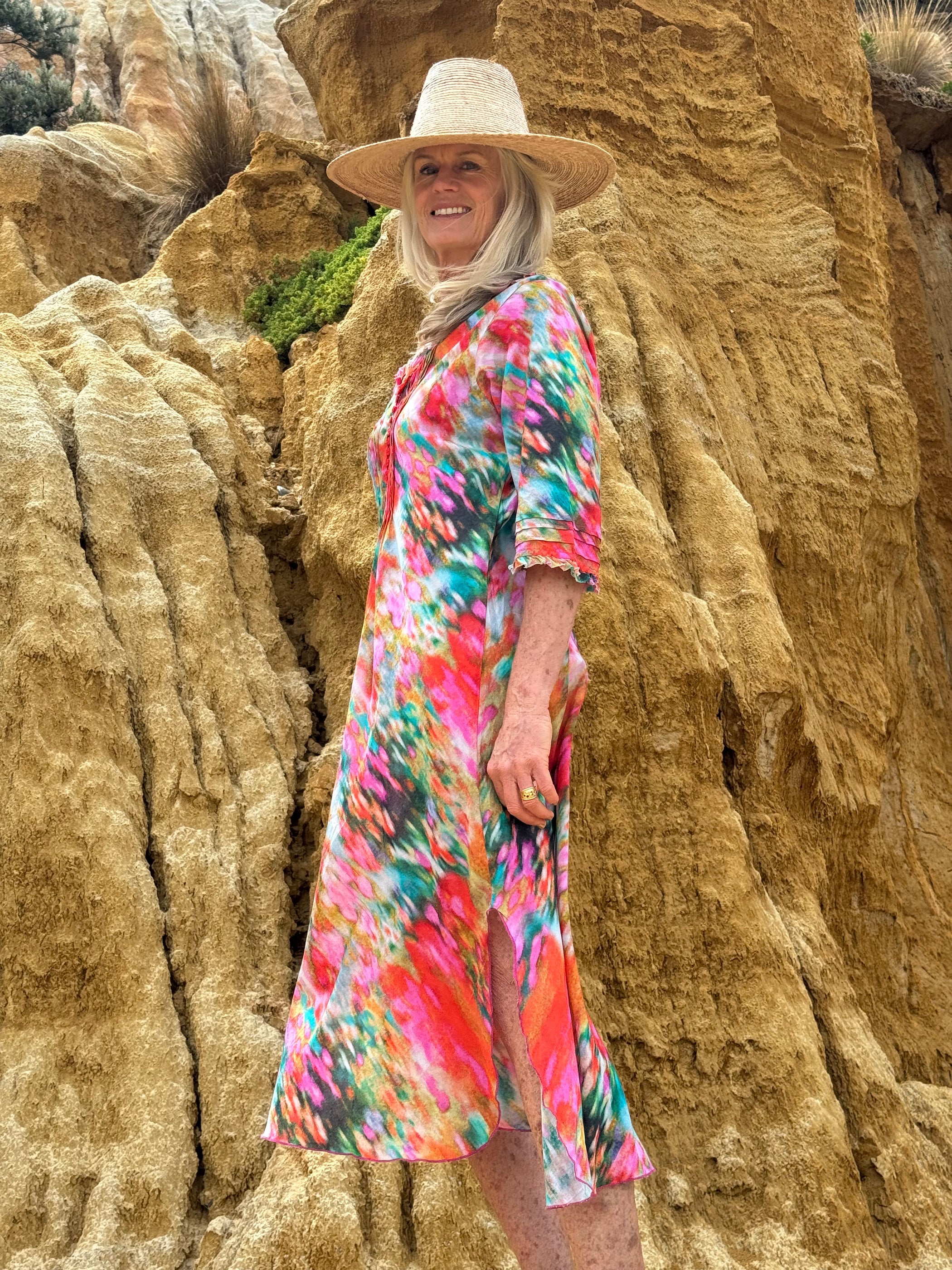 VESTIDO LONG POPPY ITHAKA PINK