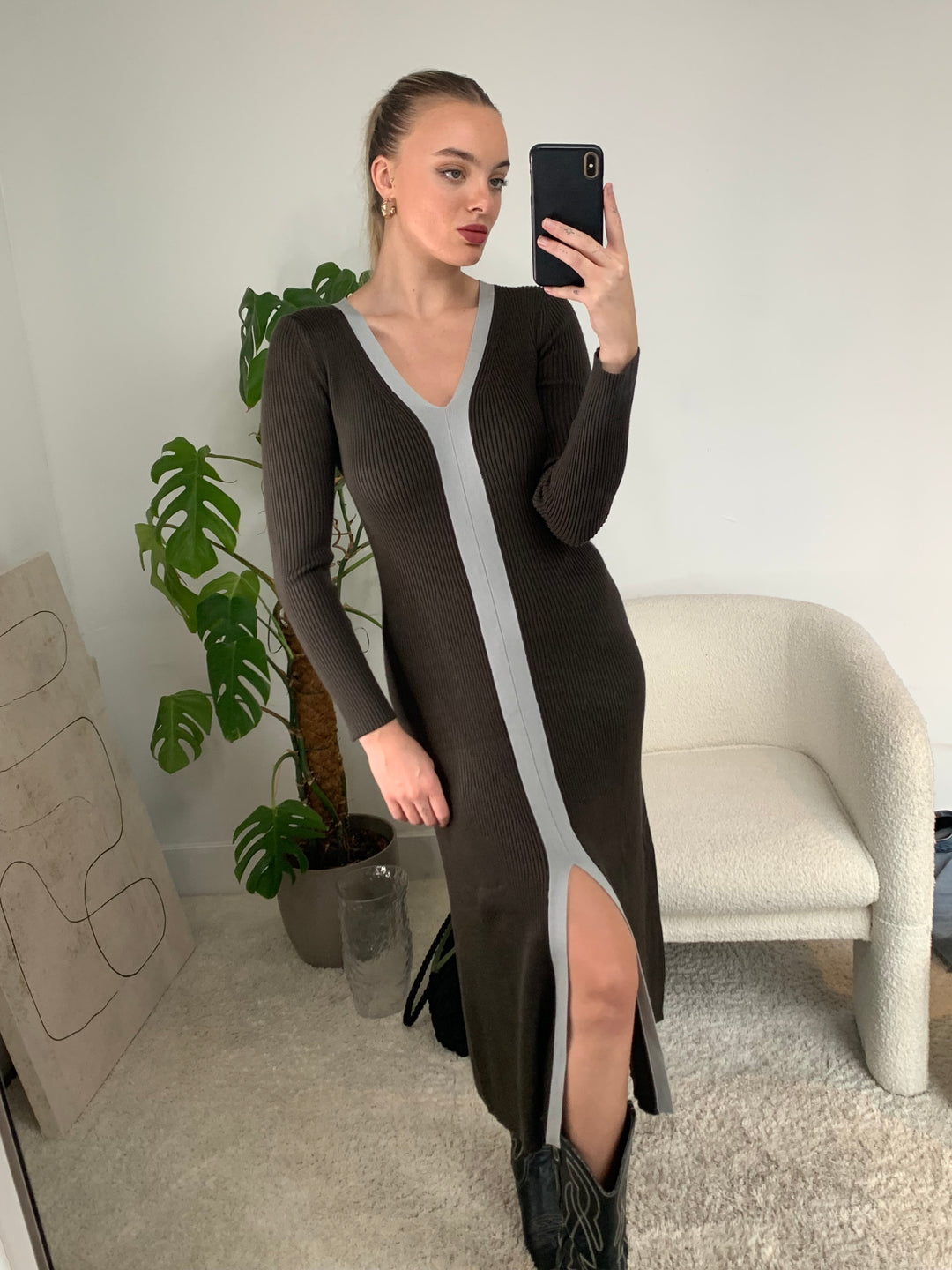 Vestido Tippe Punto Dark green