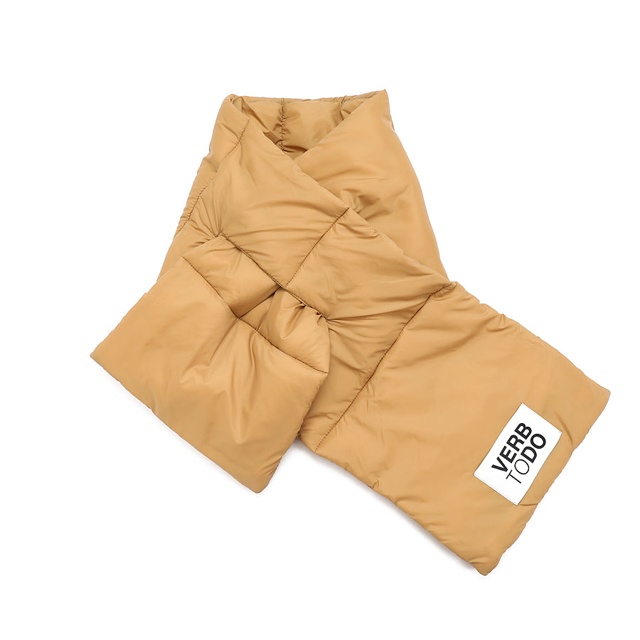 BUFANDA PUFFER SQUARE CAMEL