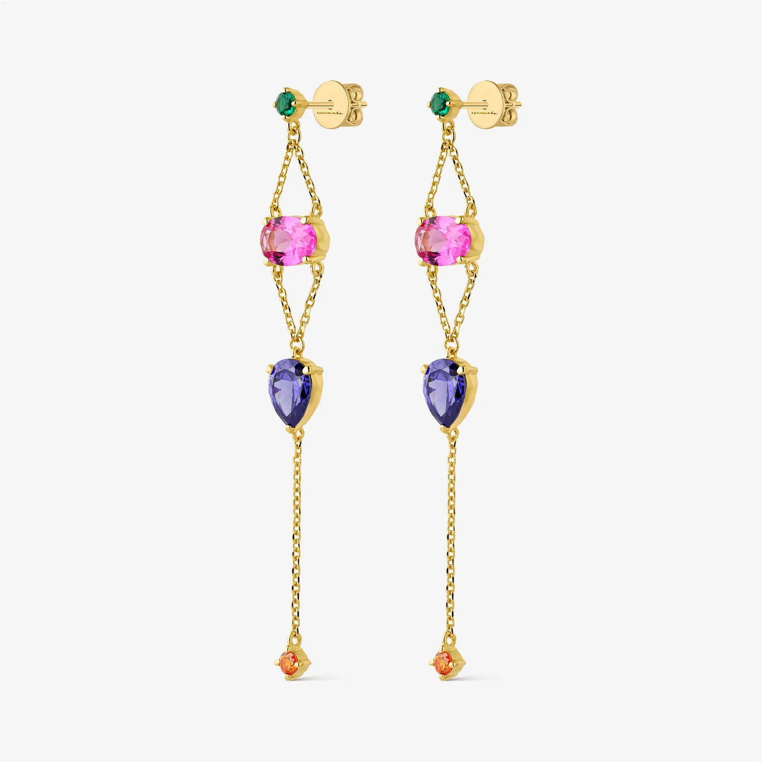 PENDIENTES JACQUELINE ROSA/AZUL