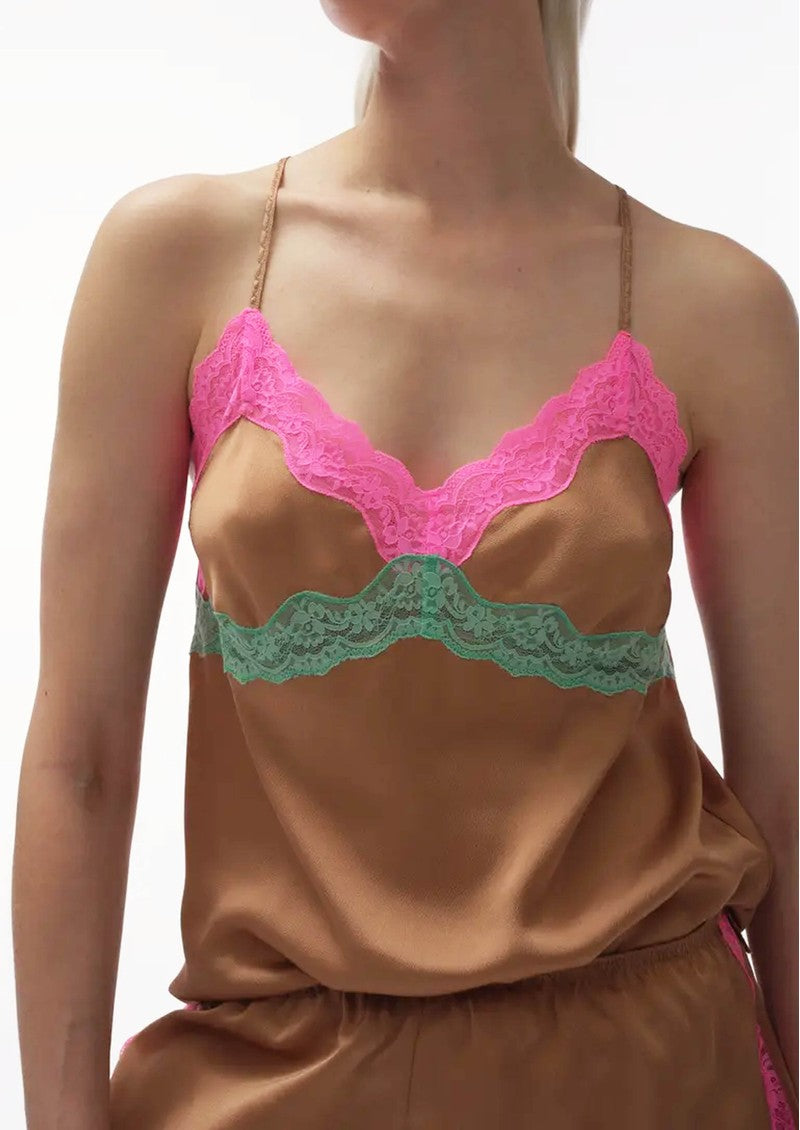 ELEGANTE TOP DE CAMISOLA PANDORA BROWN