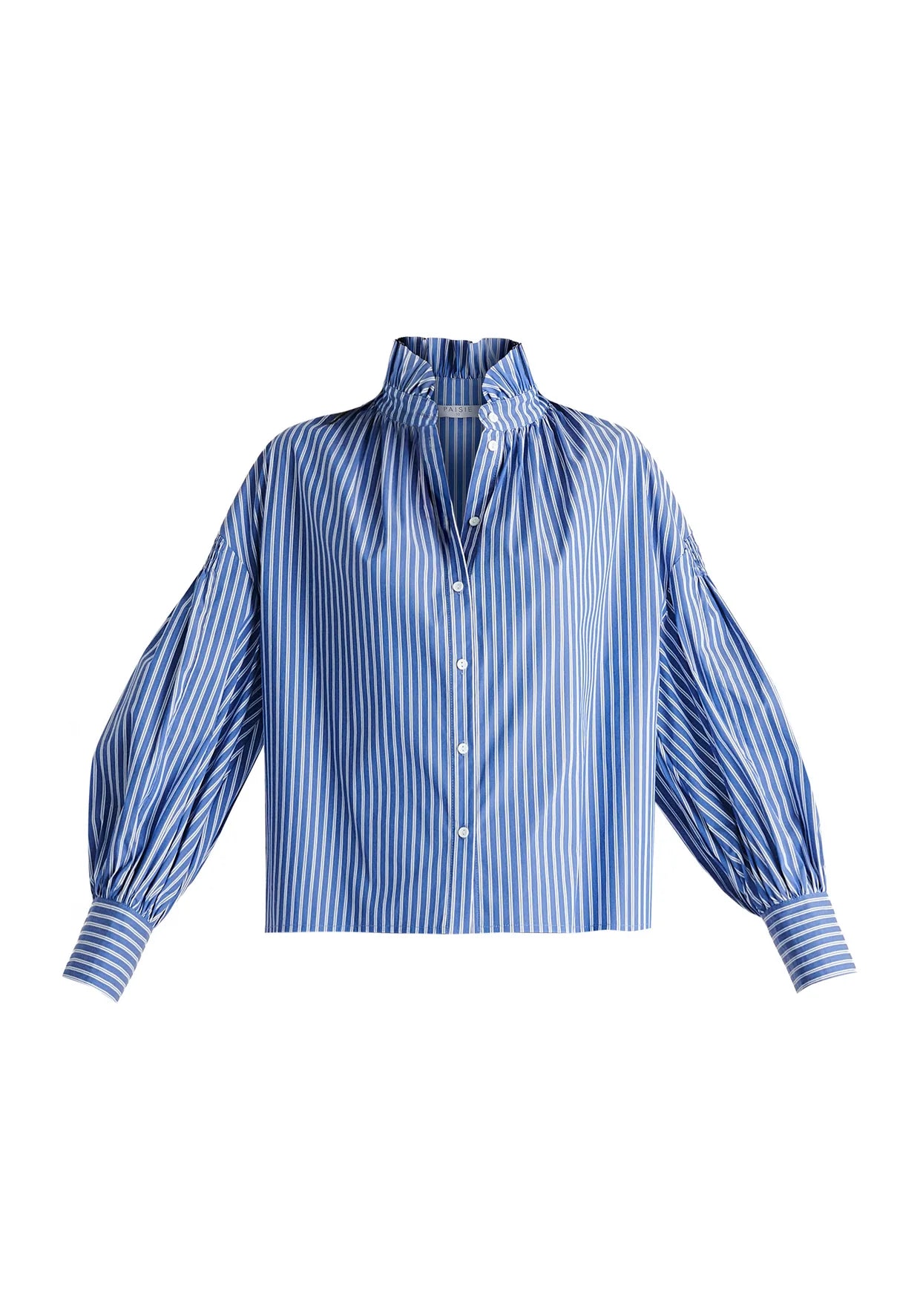 CAMISA DE RAYAS CON MANGA ABULLONADA