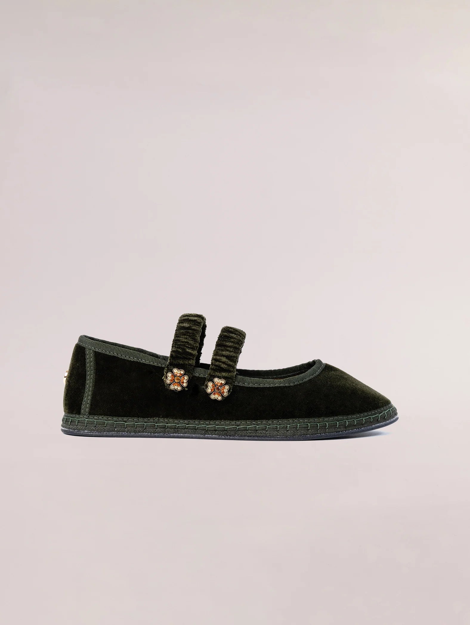 DOUBLE LACE BALLERINA KAKI