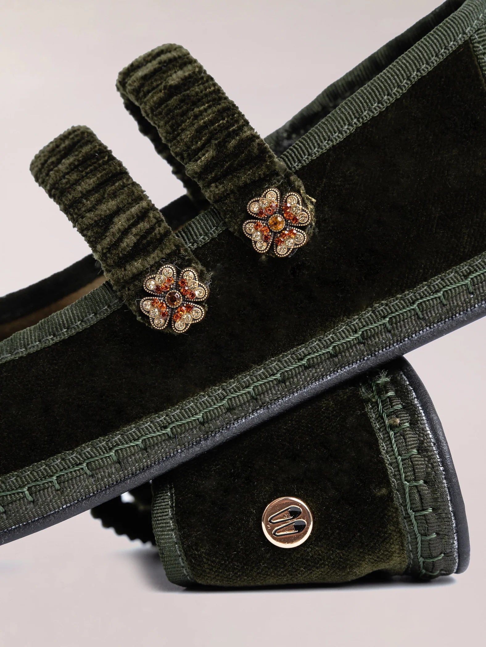 DOUBLE LACE BALLERINA KAKI