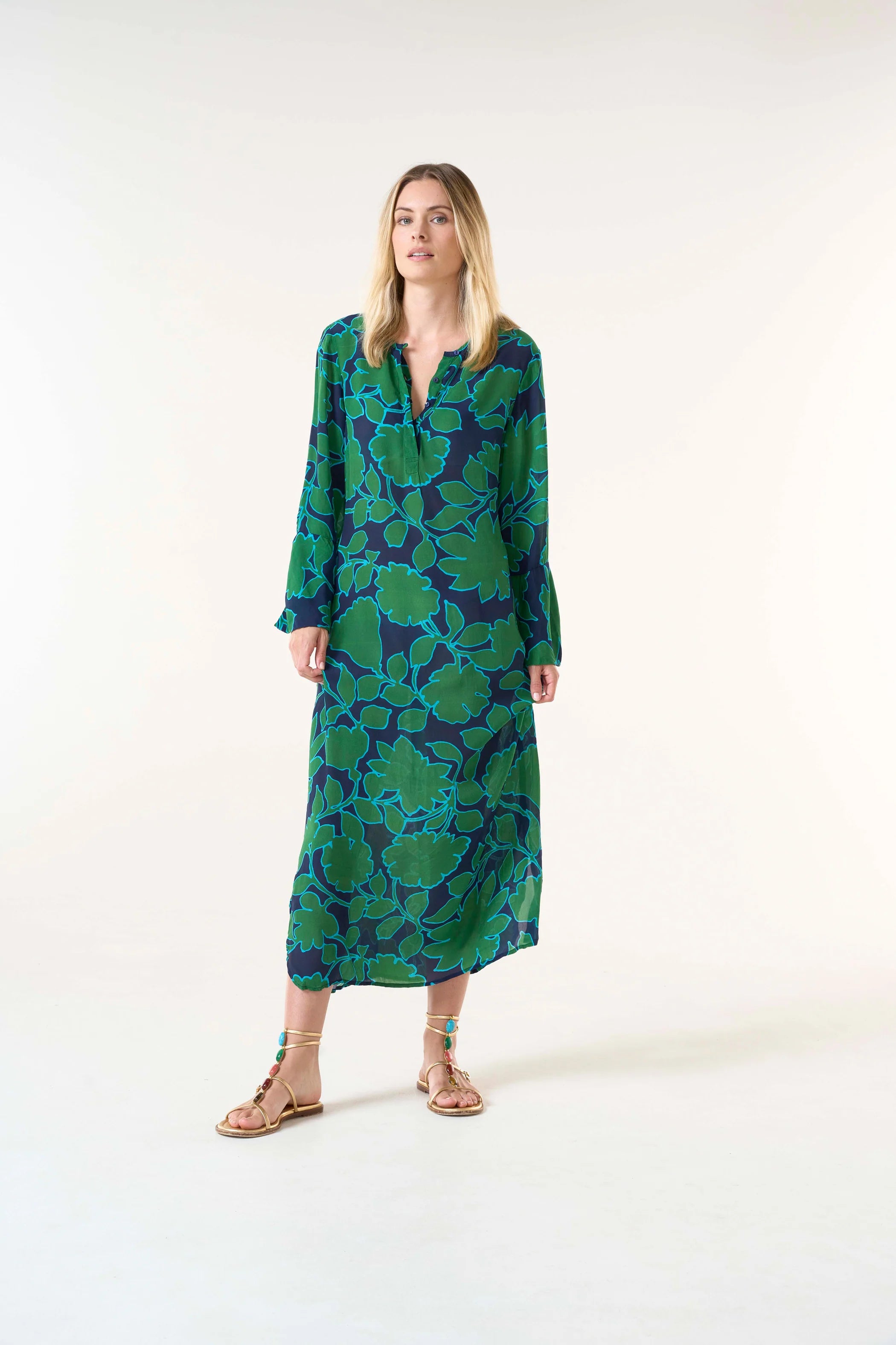 VESTIDO LONG GENIE PORTO VECCHIO GREEN