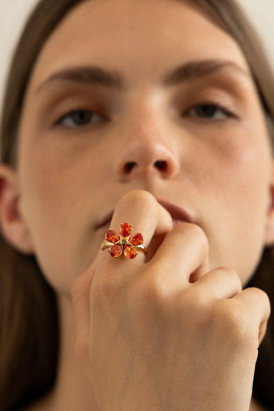 ANILLO DAISY NARANJA