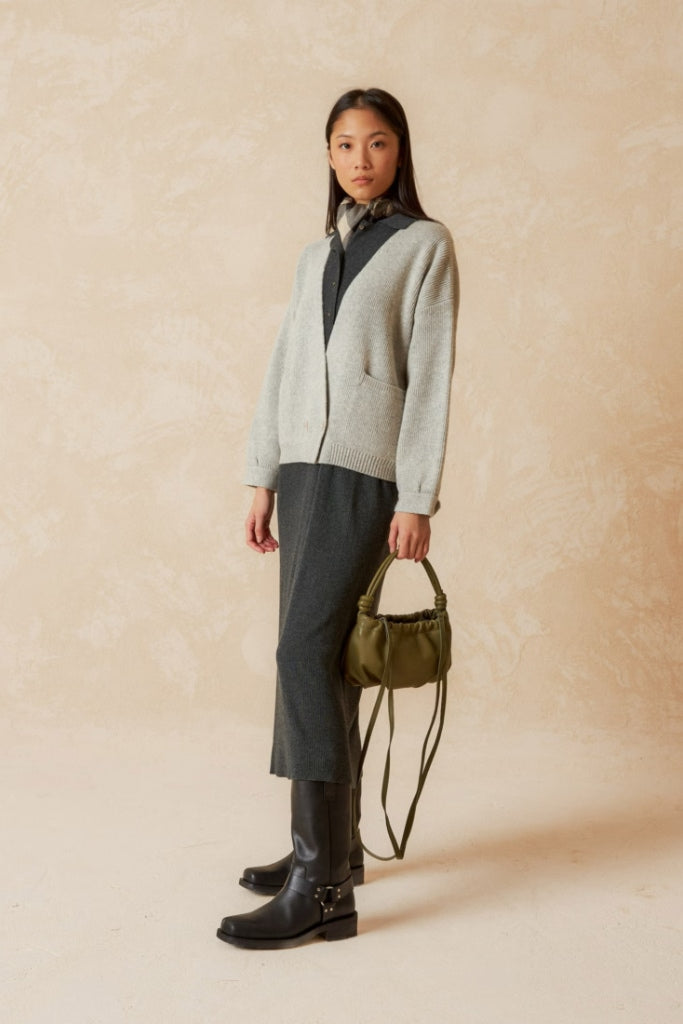 BOLSO DE PIEL COLOR OLIVA