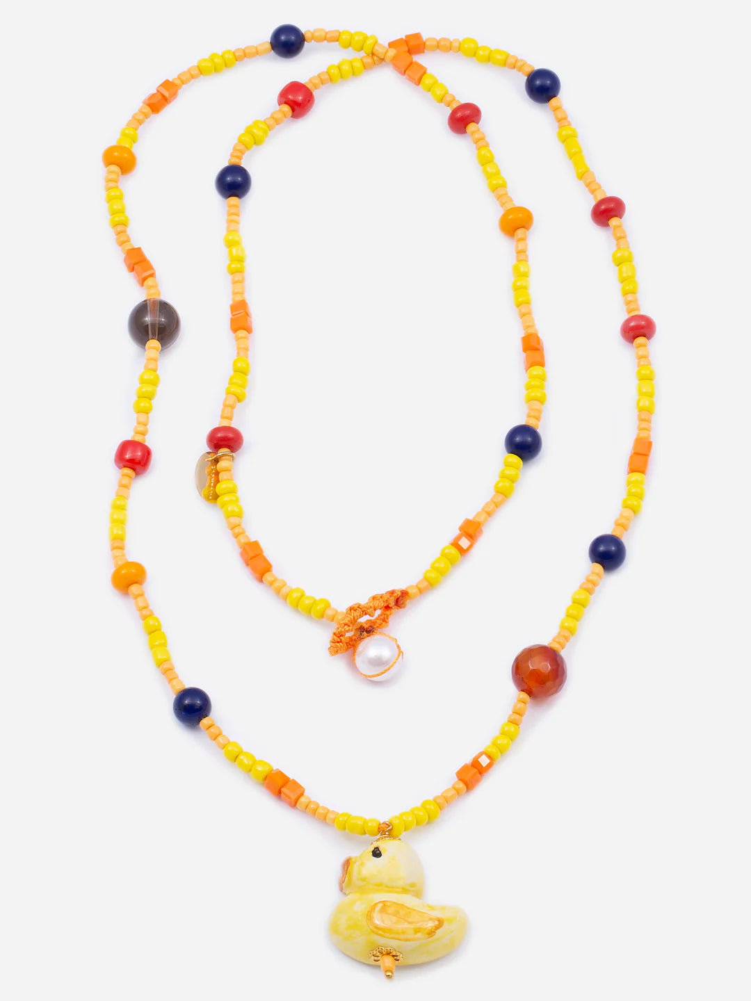 COLLAR LARGO DE CERÁMICA PATITO