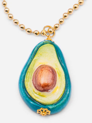 COLLAR LARGO CON AGUACATE CERÁMICA