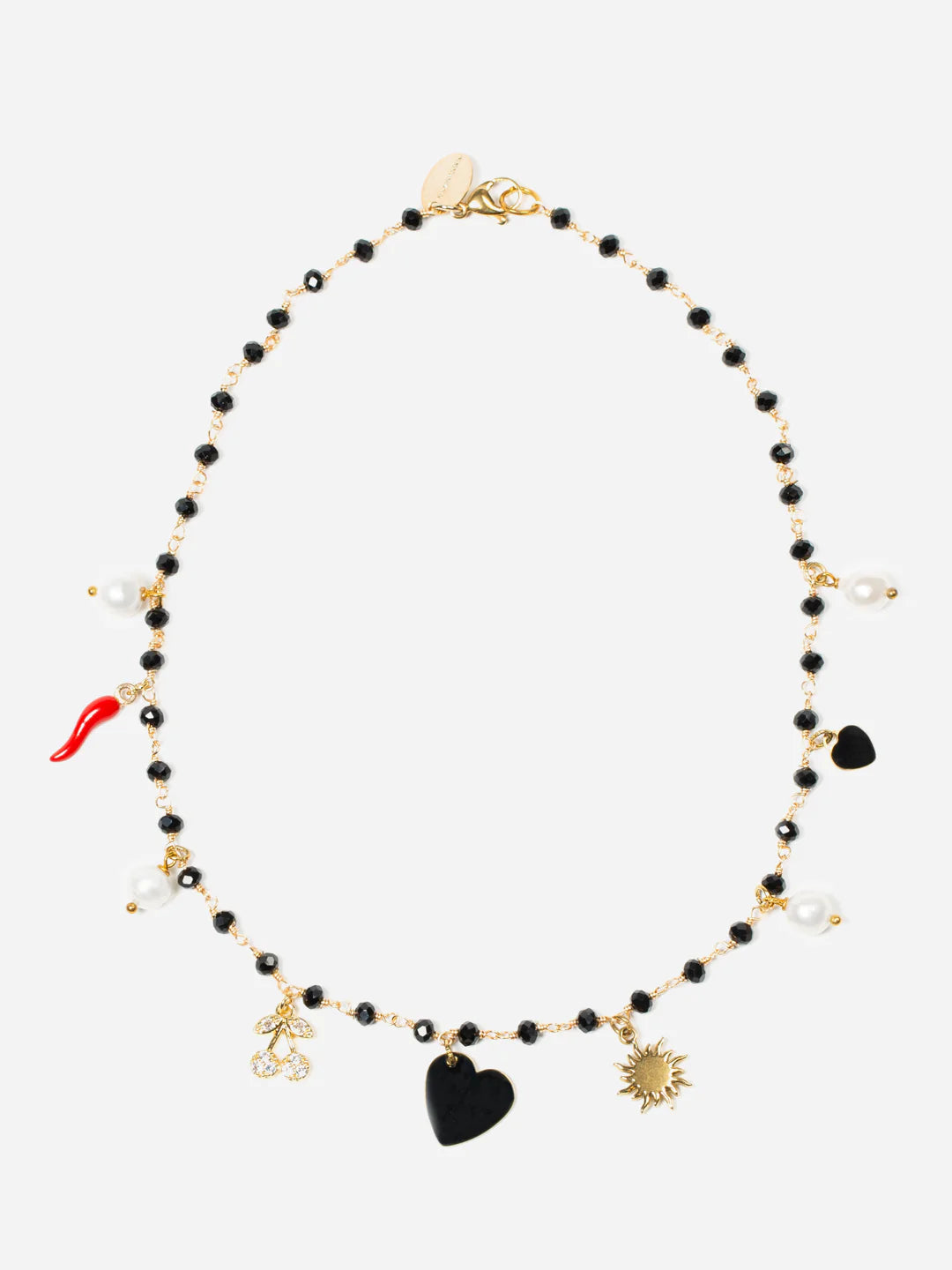 COLLAR CORTO CUORE NEGRO