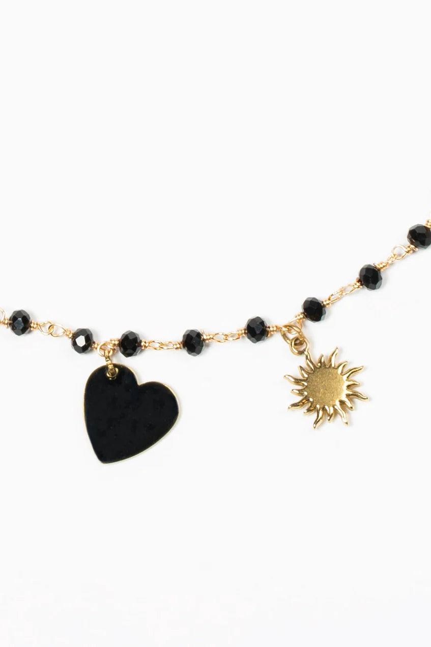 COLLAR CORTO CUORE NEGRO