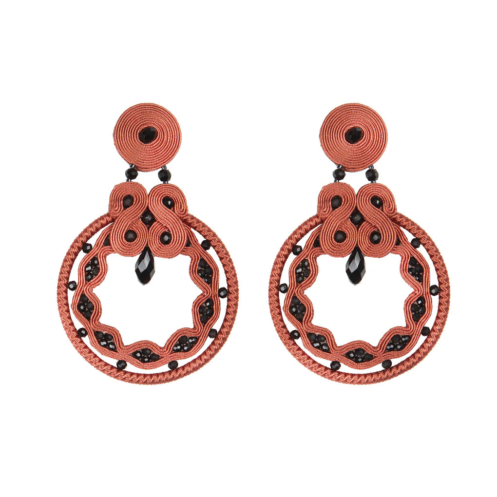 PENDIENTES CALDERO Y AZABACHE